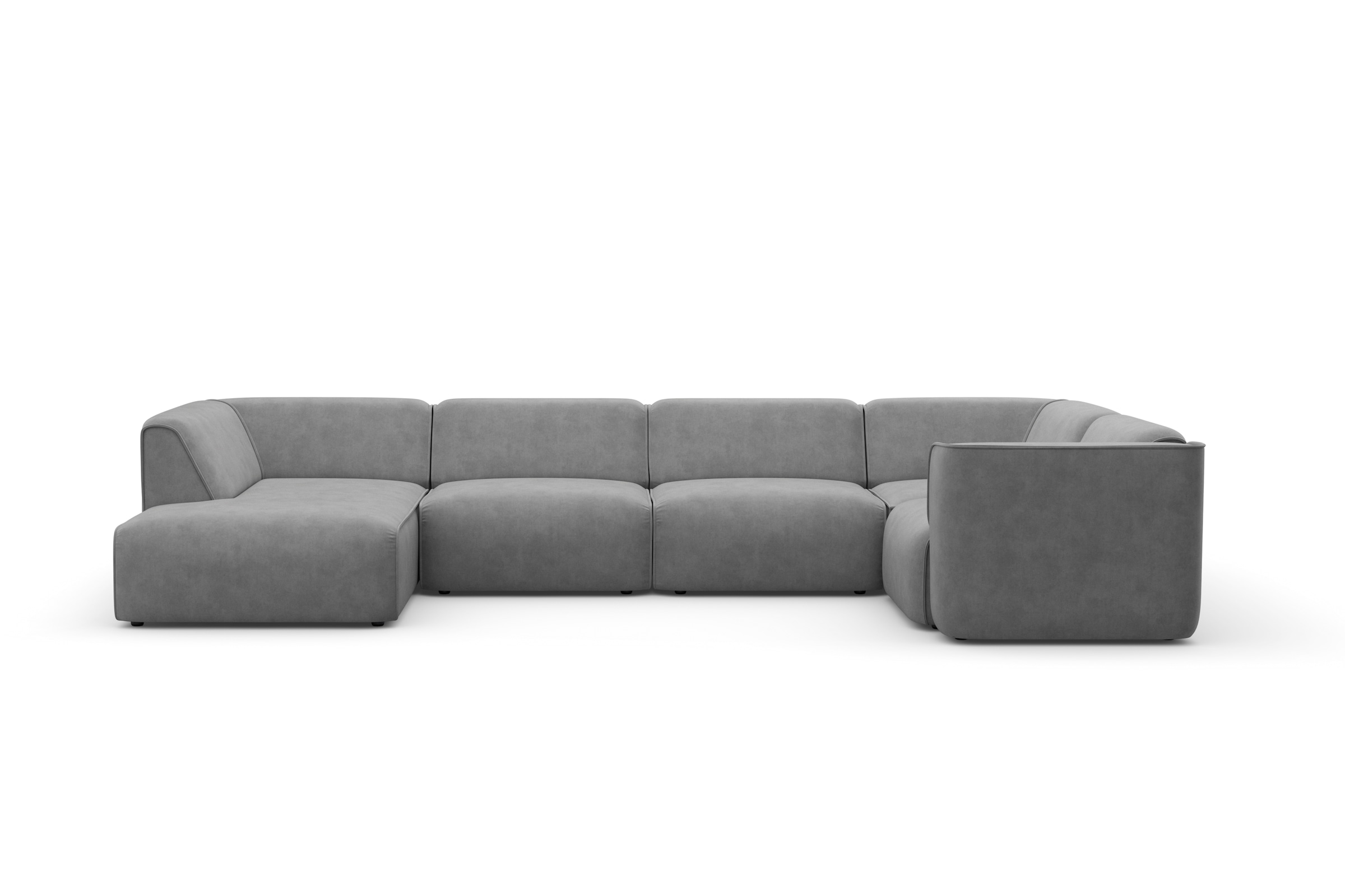 RAUM.ID Wohnlandschaft »Merid U-Form, jederzeit durch Module erweiterbar, B/T/H: 367/206/70 cm«, als Modul oder separat verwendbar, für individuelle Zusammenstellung