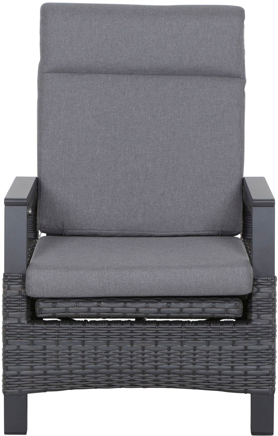Siena Garden Gartenlounge-Set »Solea«, (Set, 8 tlg.), bestehend aus 2 Sesseln, 1 Bank, 1 Tisch und 4 Auflagen