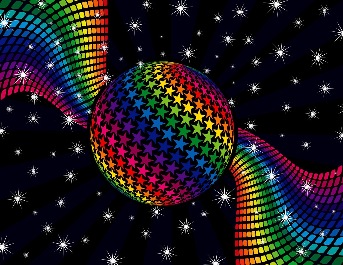 Papermoon Fototapete »Rainbow Disco Dance« günstig online kaufen