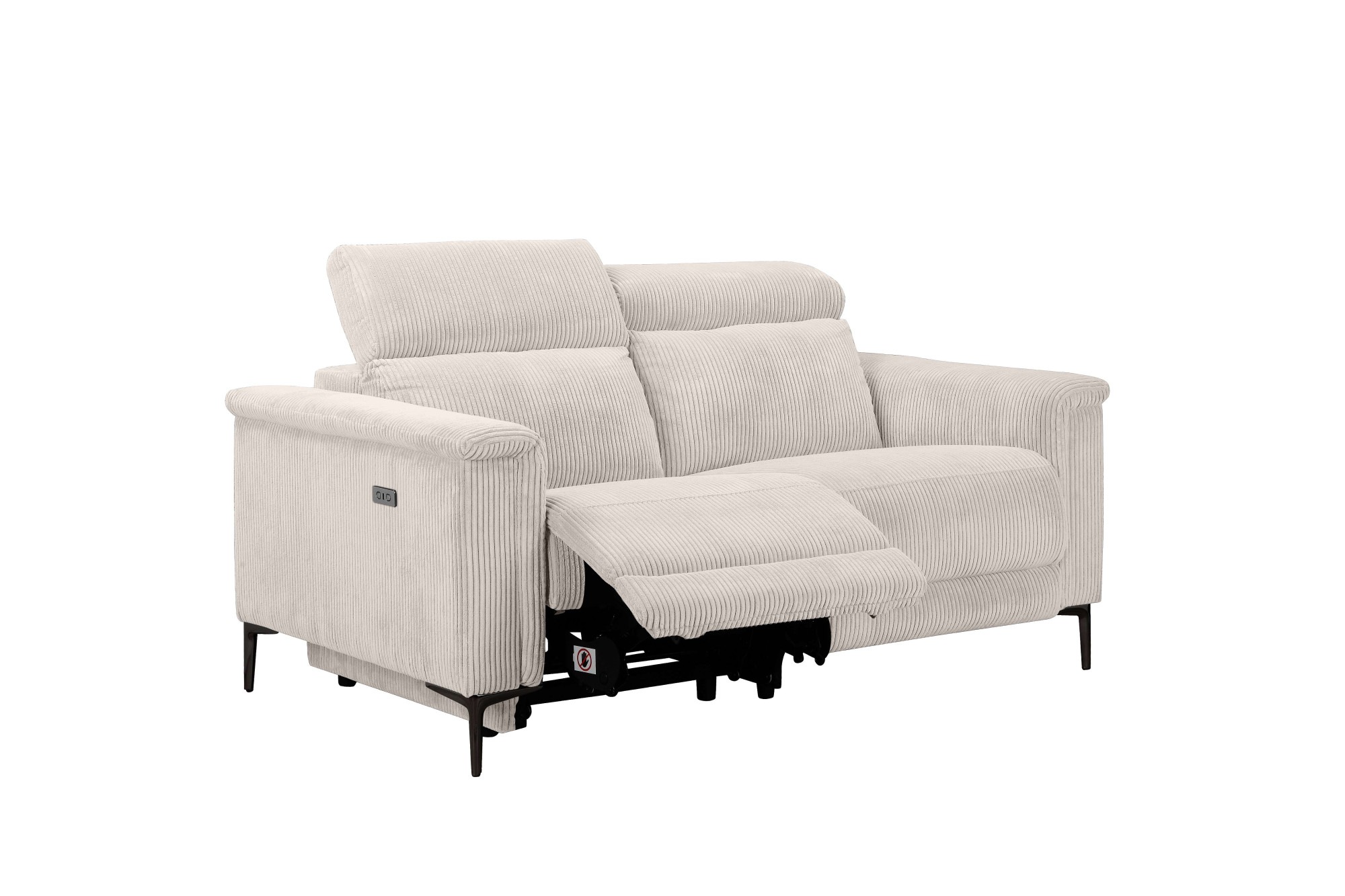 Places of Style 2-Sitzer »Lund in Cord, mit manueller o. elektrischer«, Relaxfunktion, USB-A, Kopfteilverstellung, Breite 160 cm