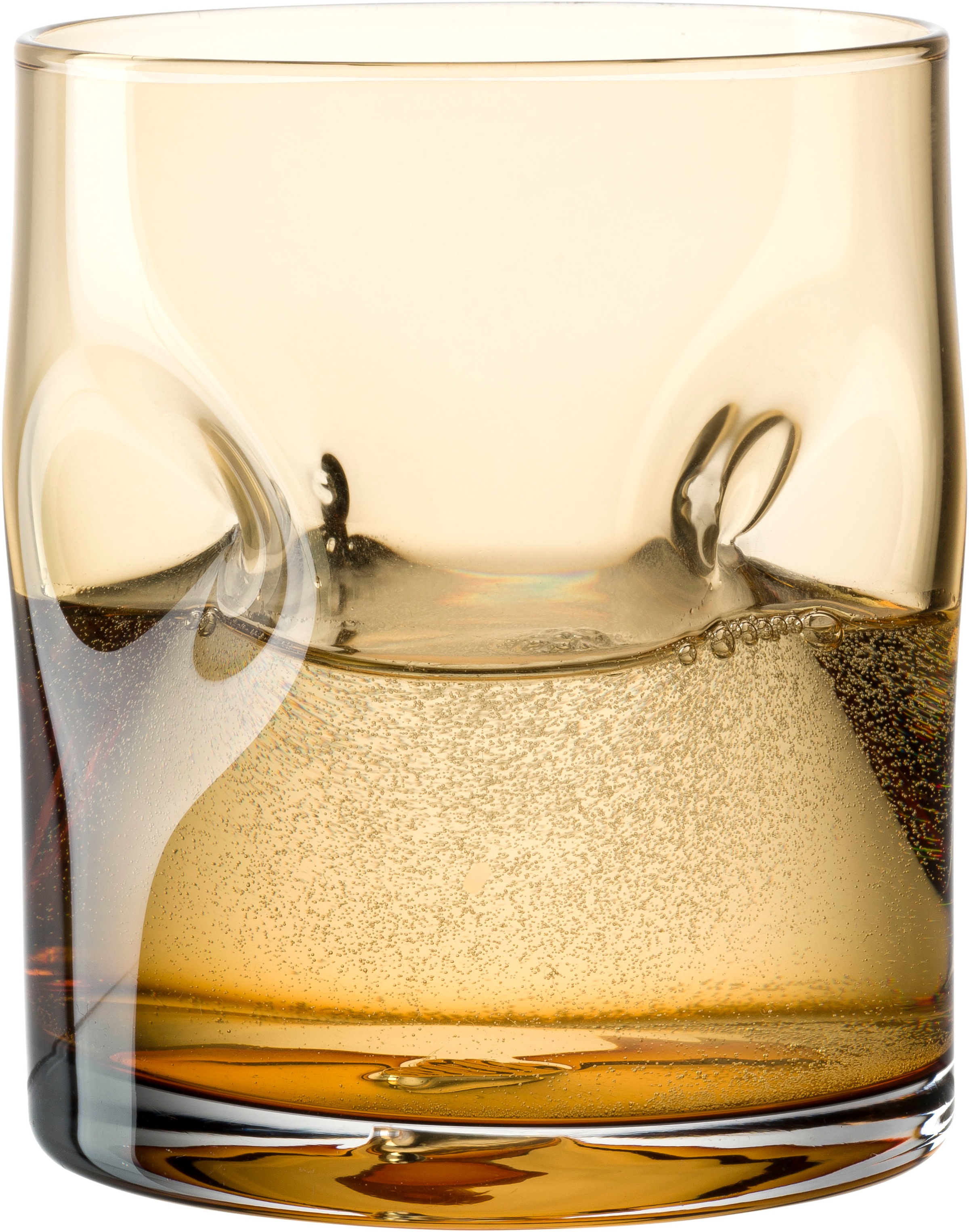 LEONARDO Gläser-Set »Trinkglas VESUVIO, 300 ml, 4er-Set«, (Set, 4 tlg.), konische Form, markantes Design - mit Einquetschungen
