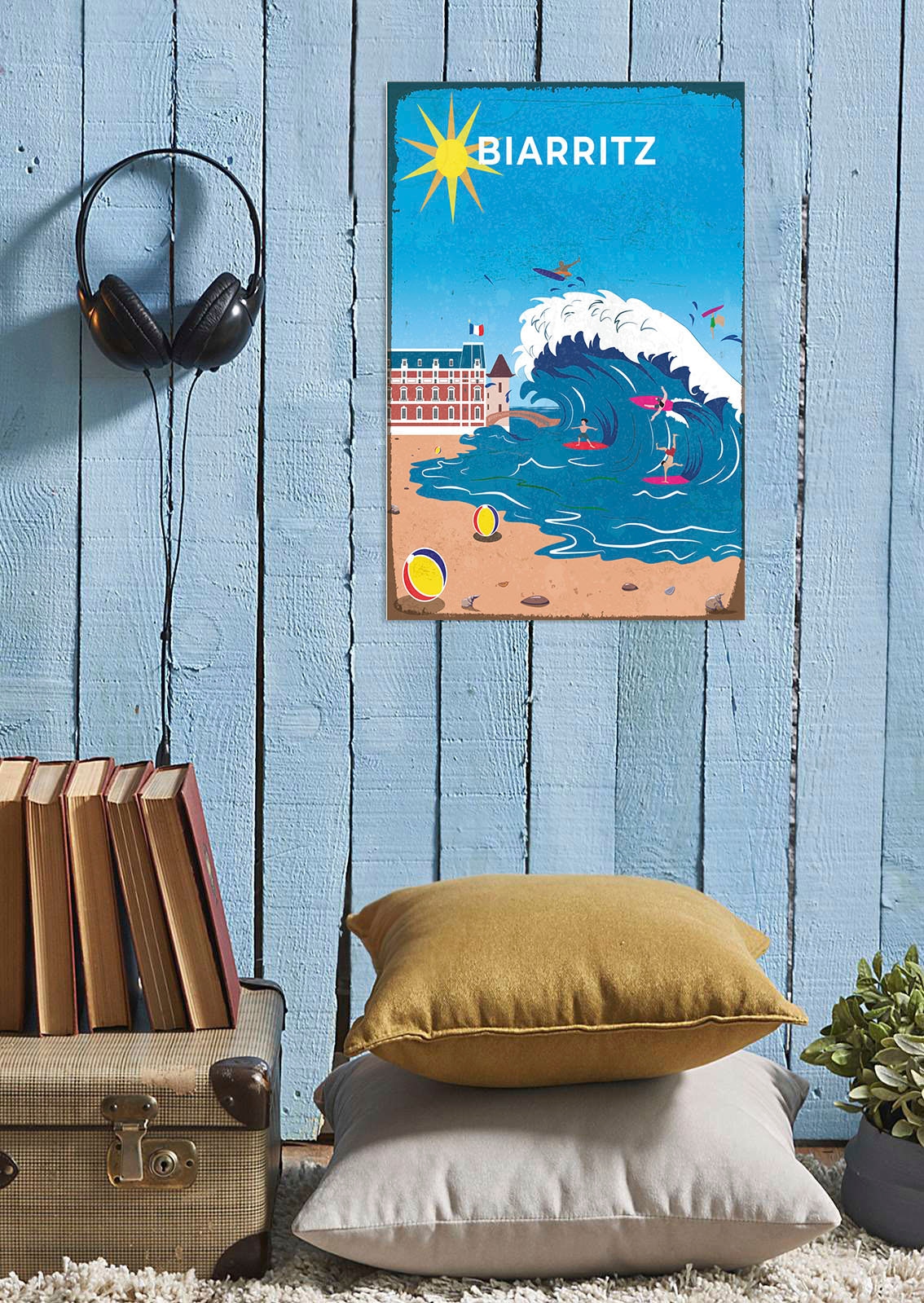 queence Metallbild »Biarritz Beach« Meer   Strand   Strandbilder 1 Stk. tlg günstig online kaufen
