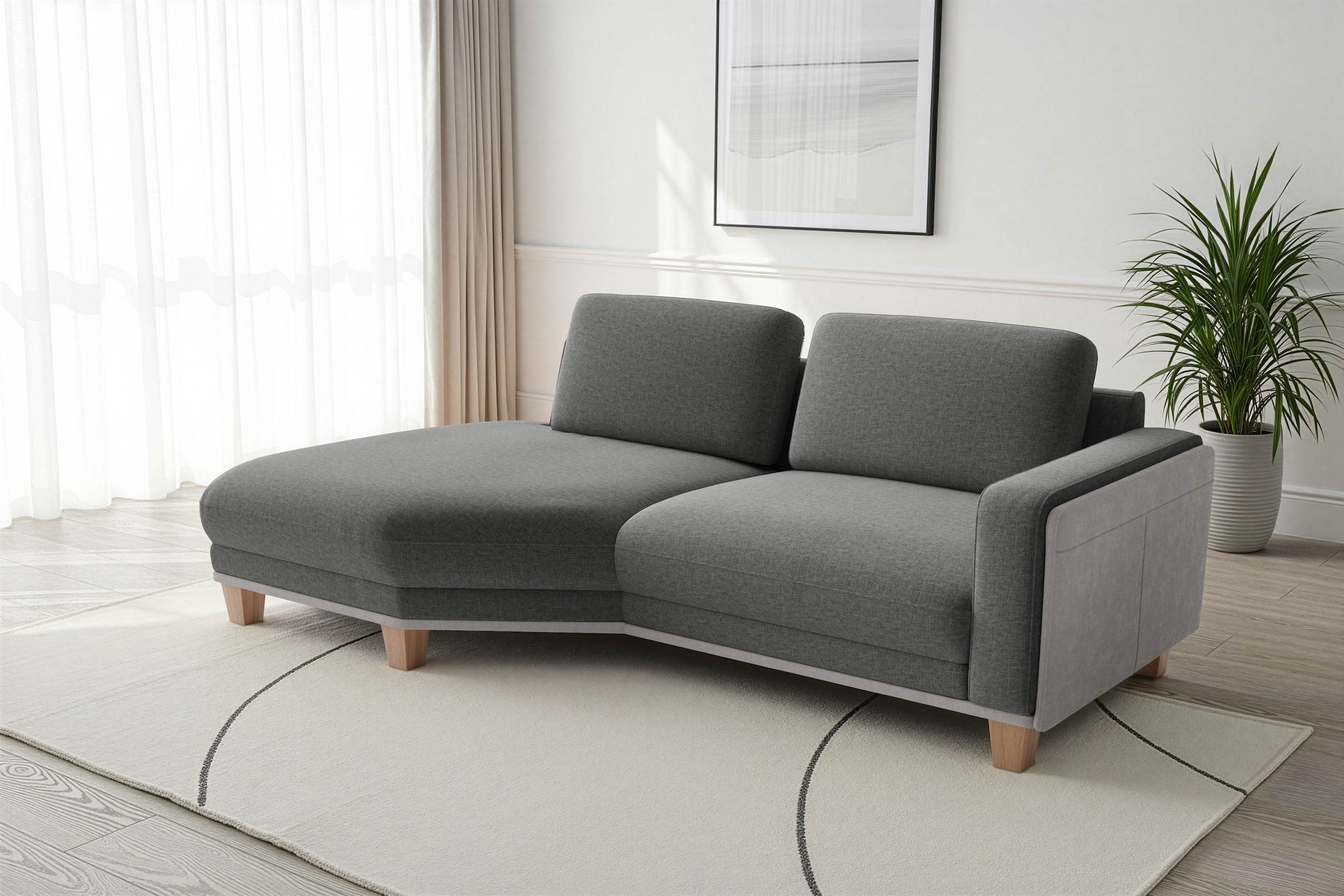 sit&more Ecksofa »Concept« Modernes Sofa in drei Fußfarben zur Auswahl