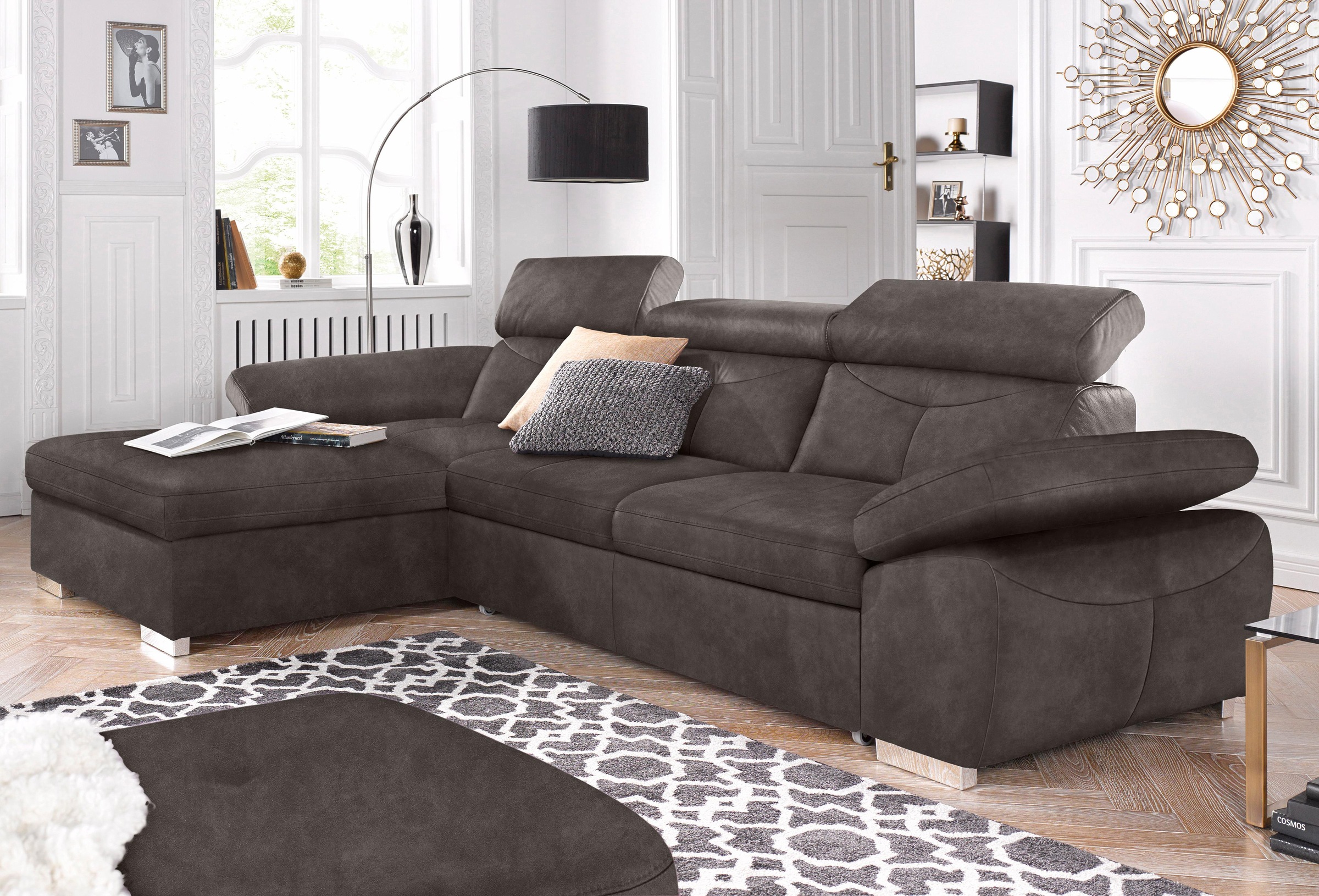 exxpo - sofa fashion Ecksofa »Spring, super bequem, mit Armteil- und Kopfte günstig online kaufen