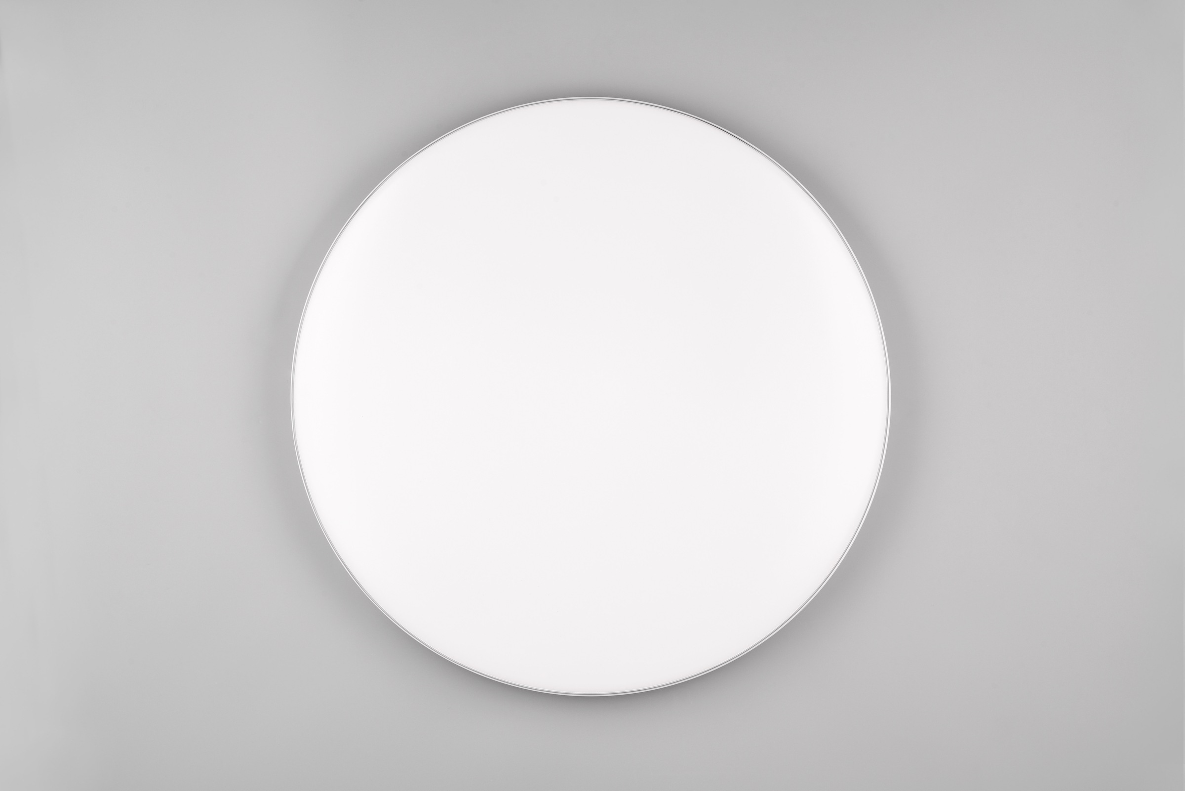 REALITY Leuchten LED Deckenleuchte »BLANCA, elegant schlichte weiße LED Deckenlampe mit Ø 53cm, warmweiß«, 1 flammig, Leuchtmittel LED-Board | LED fest integriert, 3-Stufen dimmbar über Wandschalter, Deckenlampe für Büro Flur Treppe