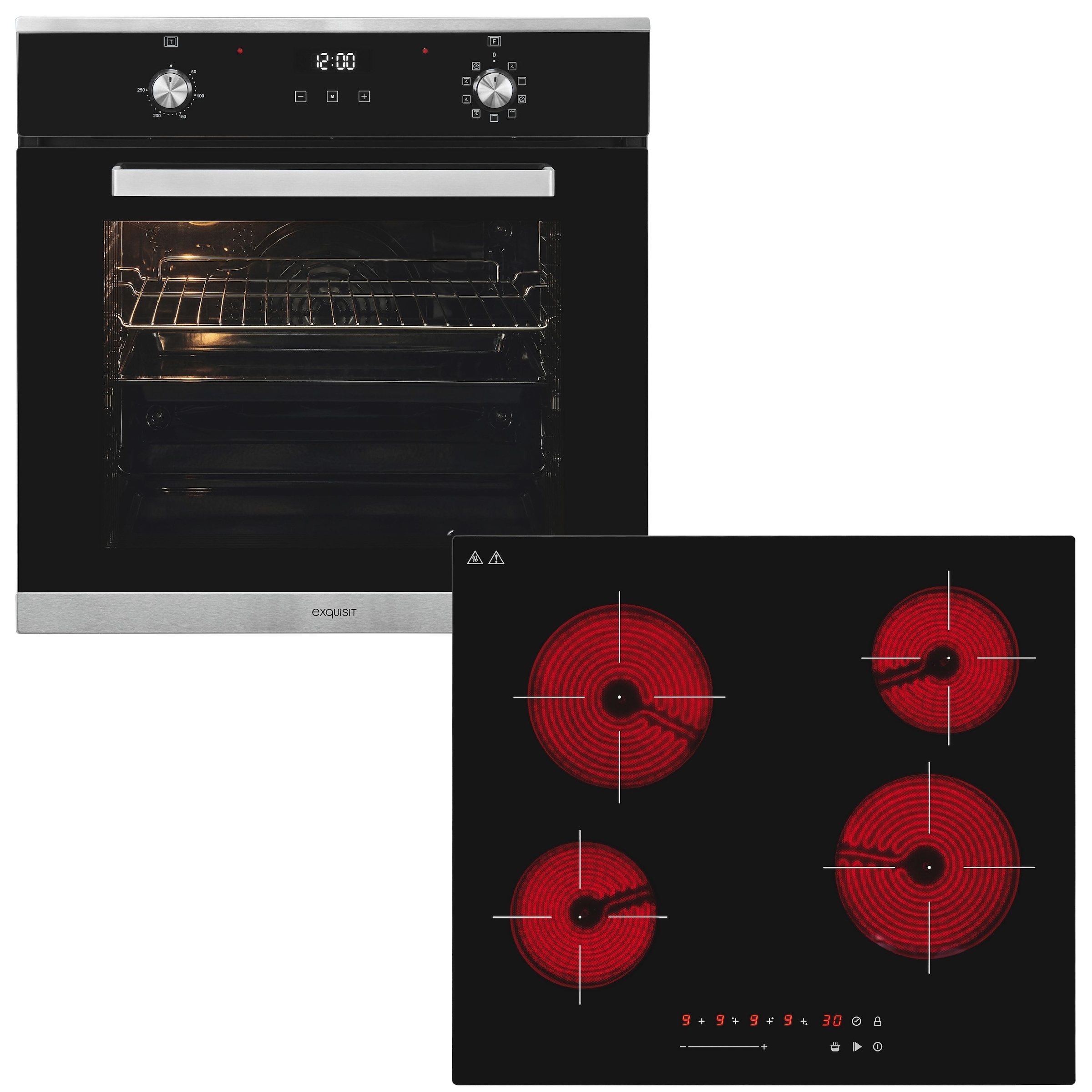 exquisit Backofen-Set »BAKO76600H inox«, Kühlventilator günstig online kaufen