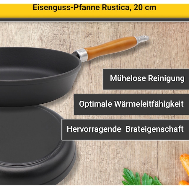 Krüger Bratpfanne »Rustica«, Gusseisen, (1 tlg.), Induktion online  bestellen