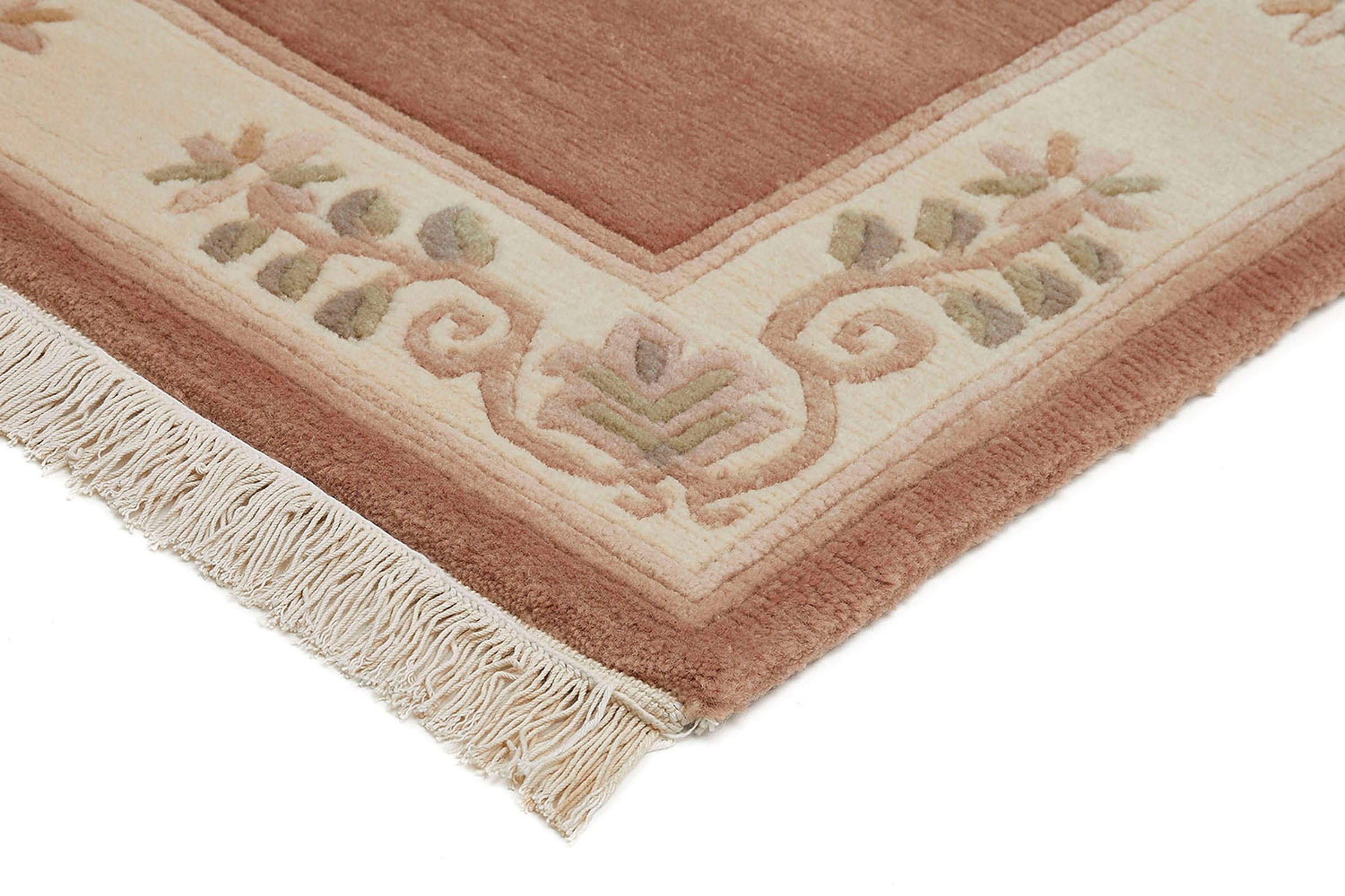 LUXOR living Wollteppich »Adour«, rechteckig, 18 mm Höhe, reine Wolle, handgeknüpft, mit Bordüre und Fransen, Wohnzimmer