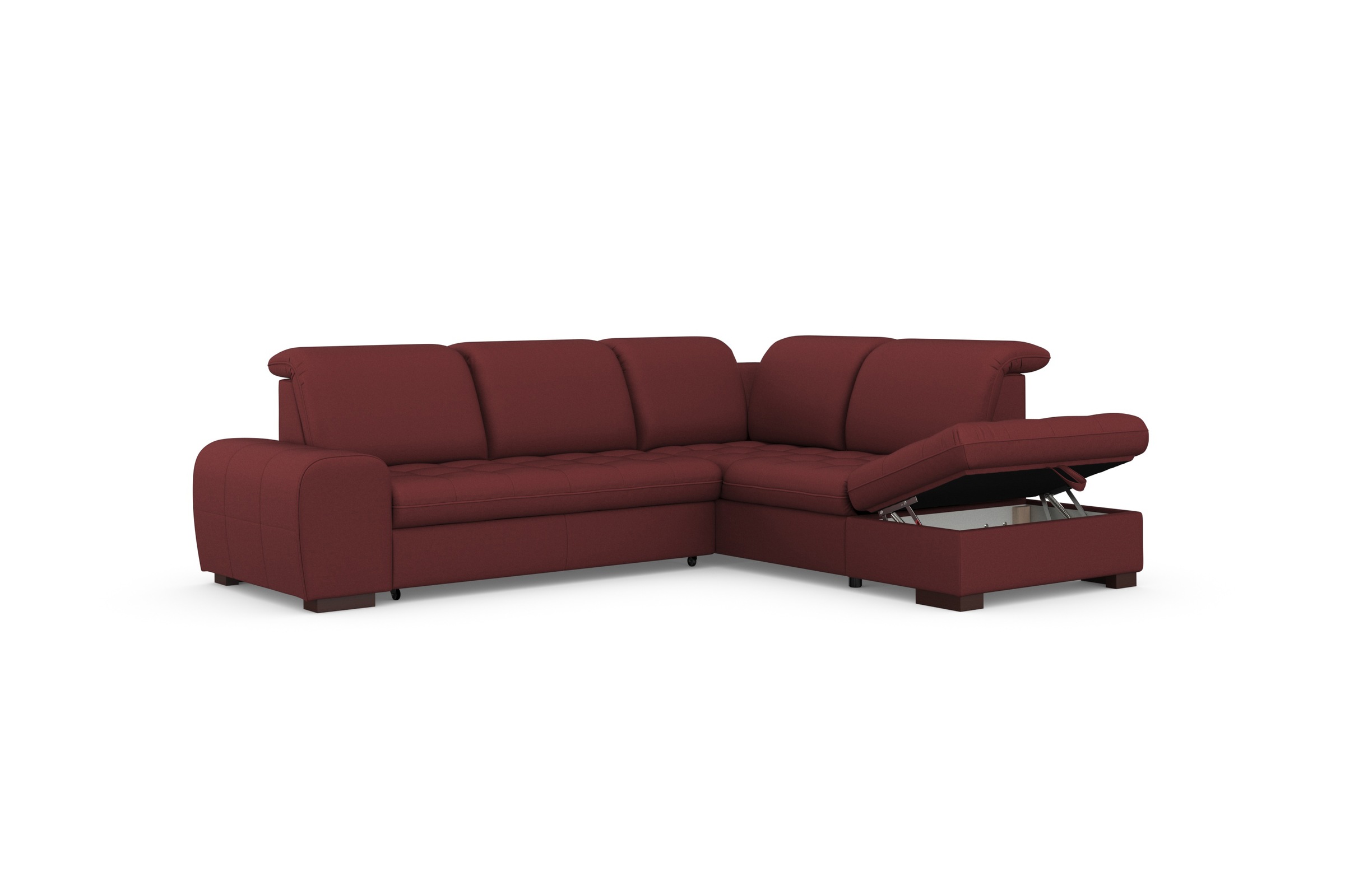 sit&more Ecksofa »Luxor L-Form«, wahlweise mit Bettfunktion, Stauraum und Kopfteilverstellung