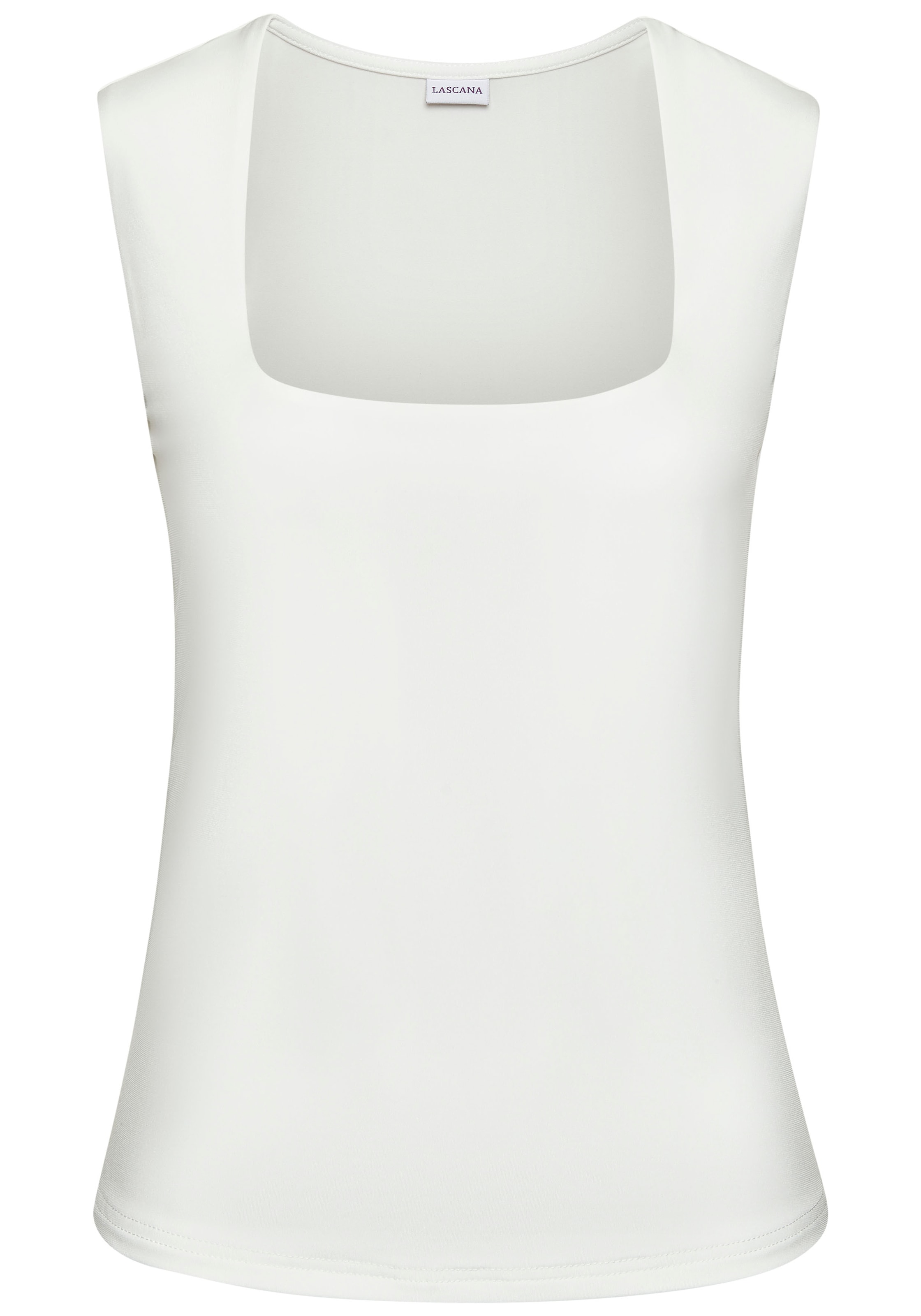 LASCANA Tanktop , aus bügelfreiem Material, elegantes Basic-Top mit breiten Trägern