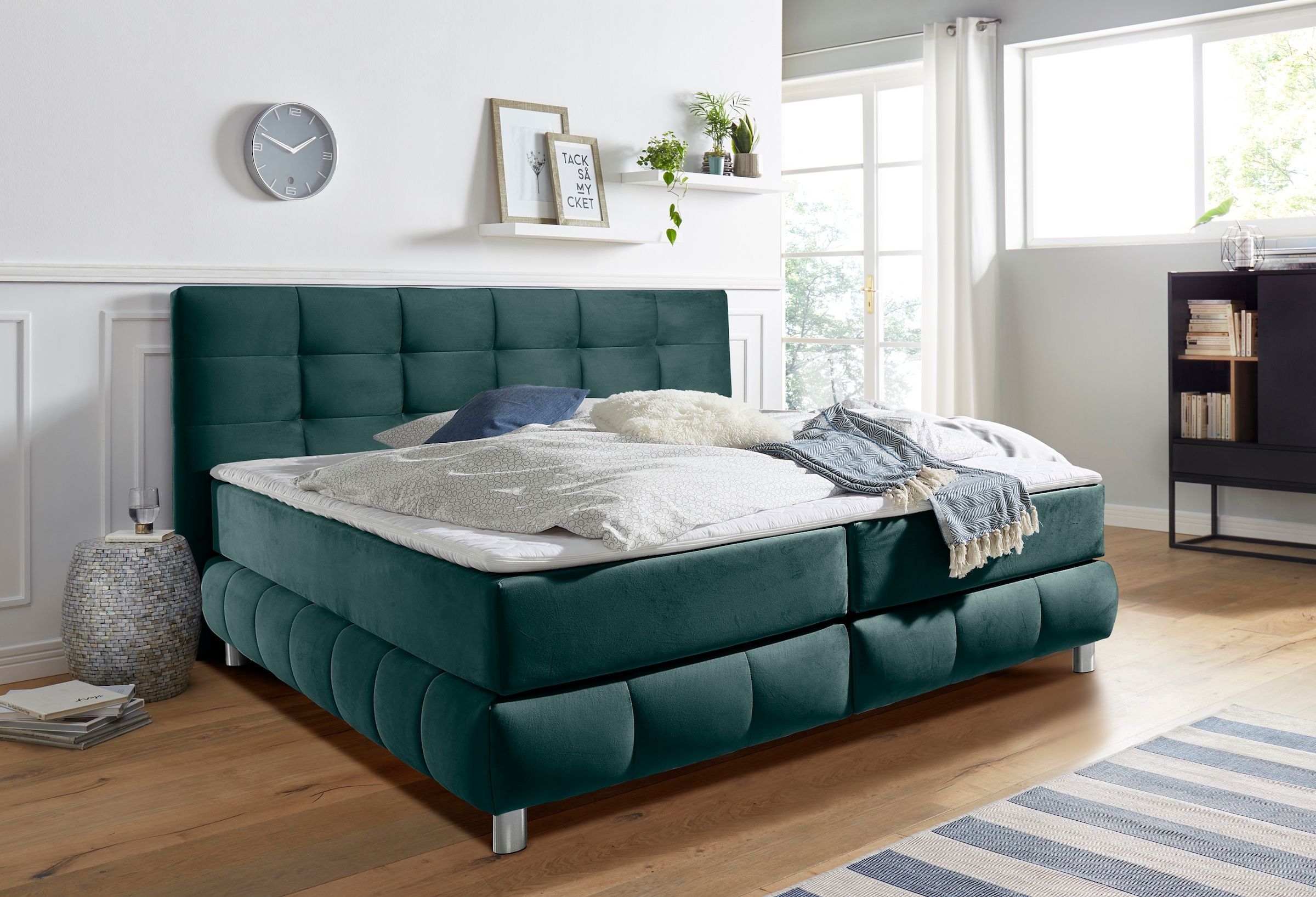 andas Boxspringbett "Salo" incl. Topper, 6 Breiten, 2 Härtegrade, TFK auch günstig online kaufen