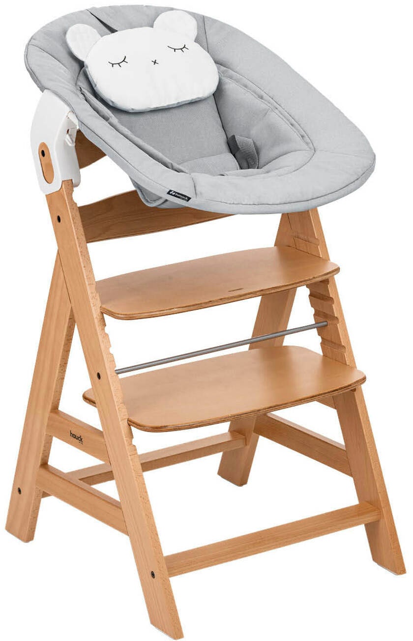 Hauck Hochstuhl »Alpha Newborn Pre, Nature Grey« (Set) 2 Stk.mit Newborn Au günstig online kaufen