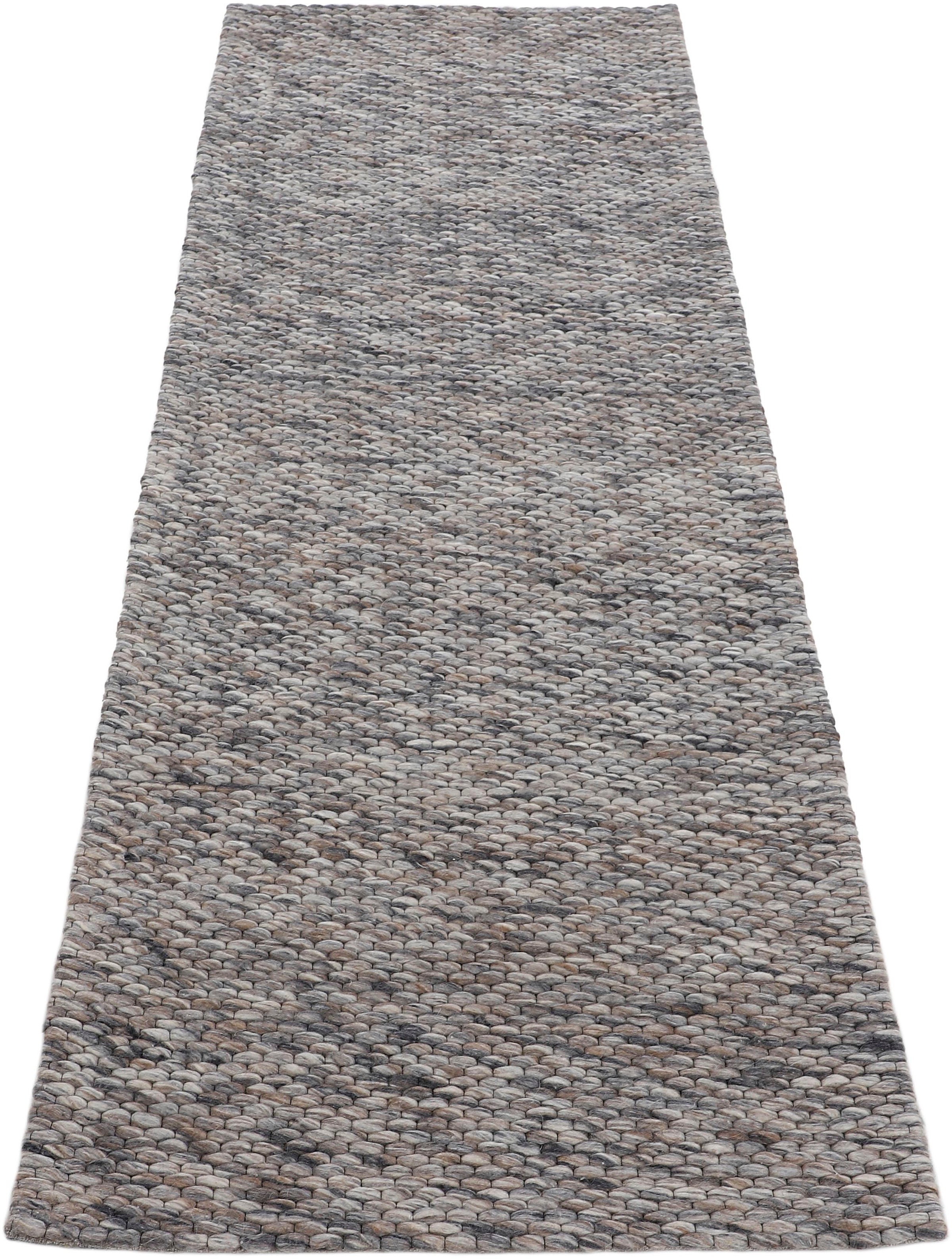 carpetfine Wollteppich »Sina, auch als Läufer«, rechteckig, 14 mm Höhe, Han günstig online kaufen