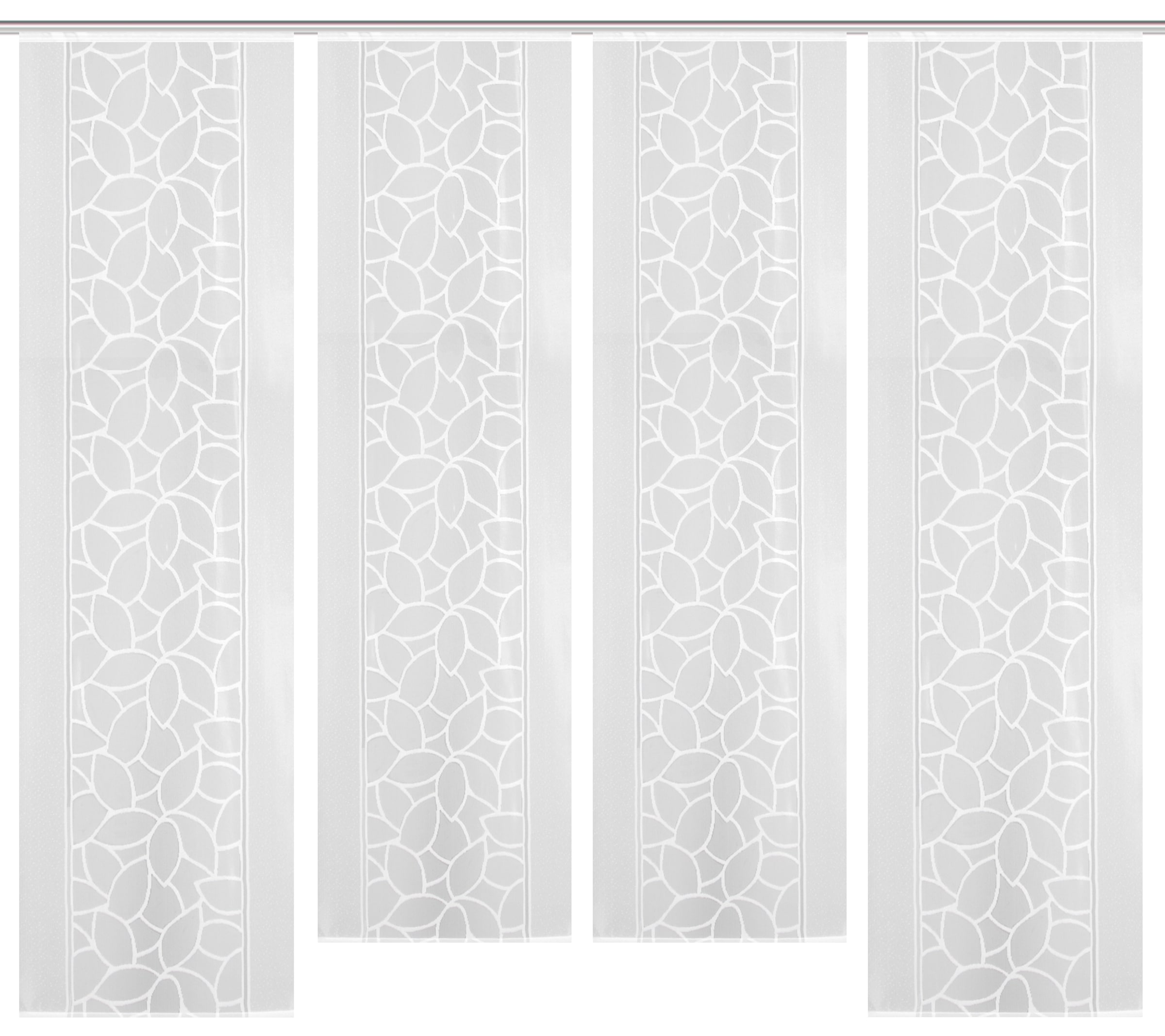 HOME WOHNIDEEN Schiebegardine »JENNA«, (4 St.), Schiebevorhang Jacquard Set, HxB: 245x57