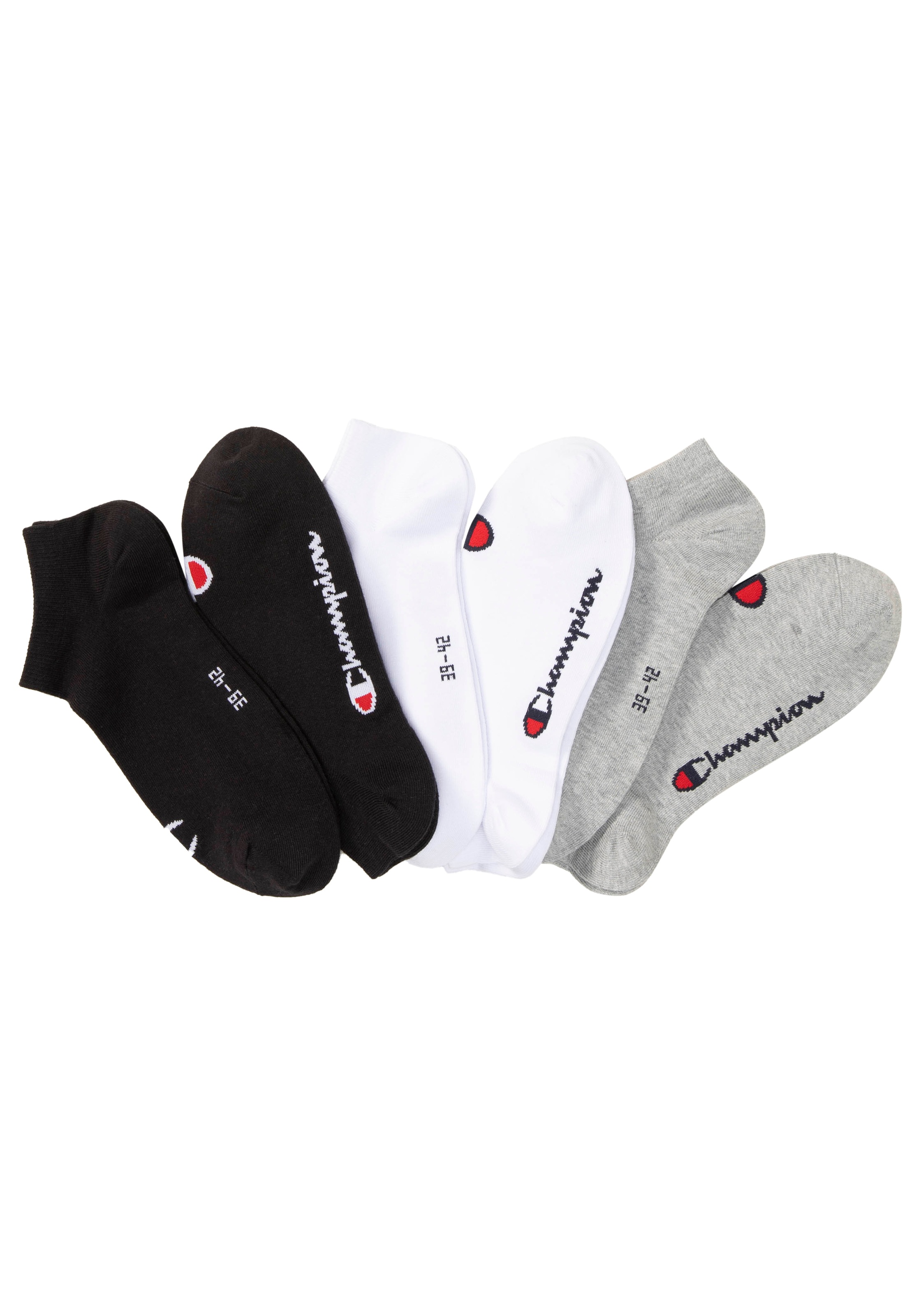 Sneakersocken "6pk Sneaker Socks" 6 Stk. tlg. für Kinder, Gr. 43-46, grau