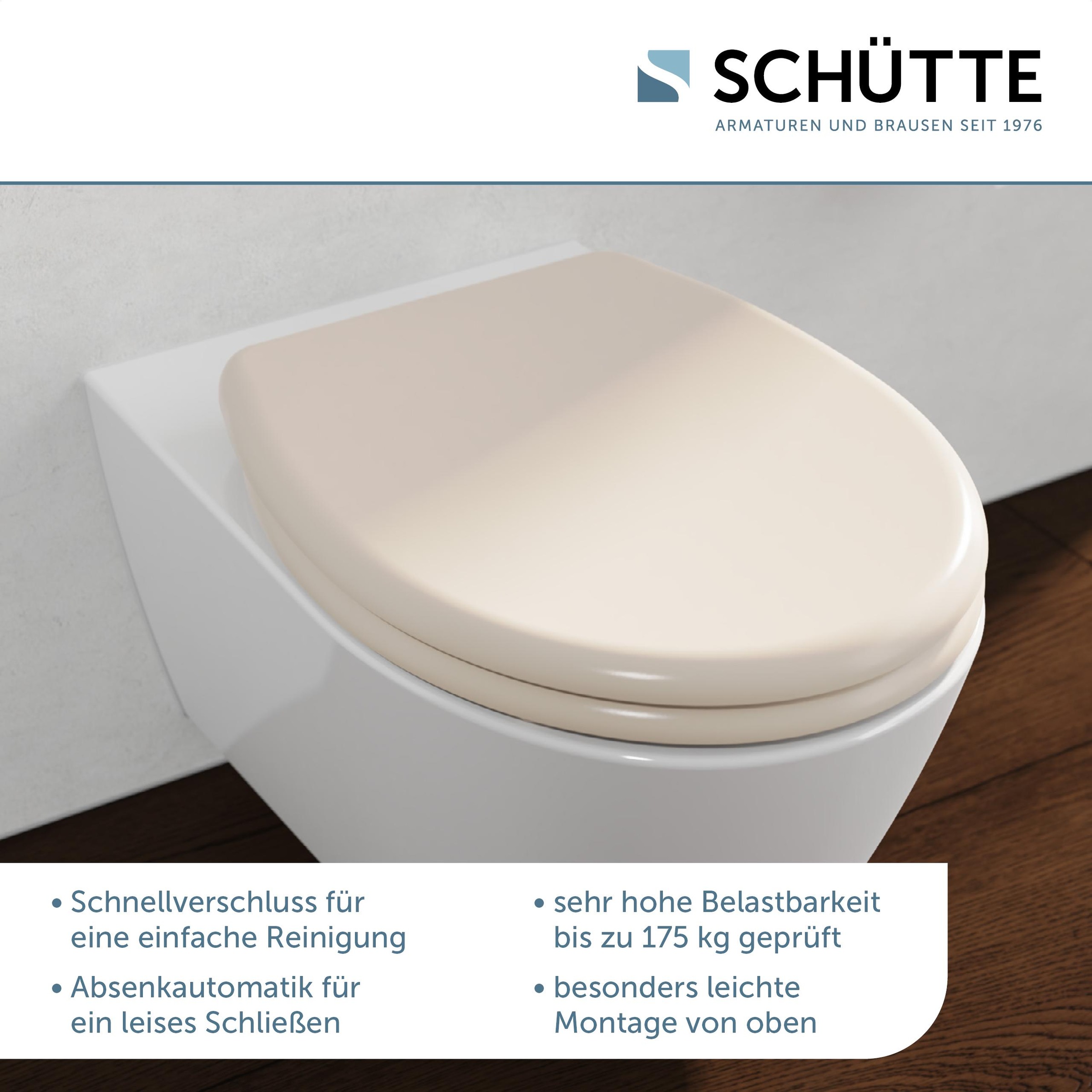 Schütte WC-Sitz, mit Absenkautomatik und Schnellverschlusstechnik