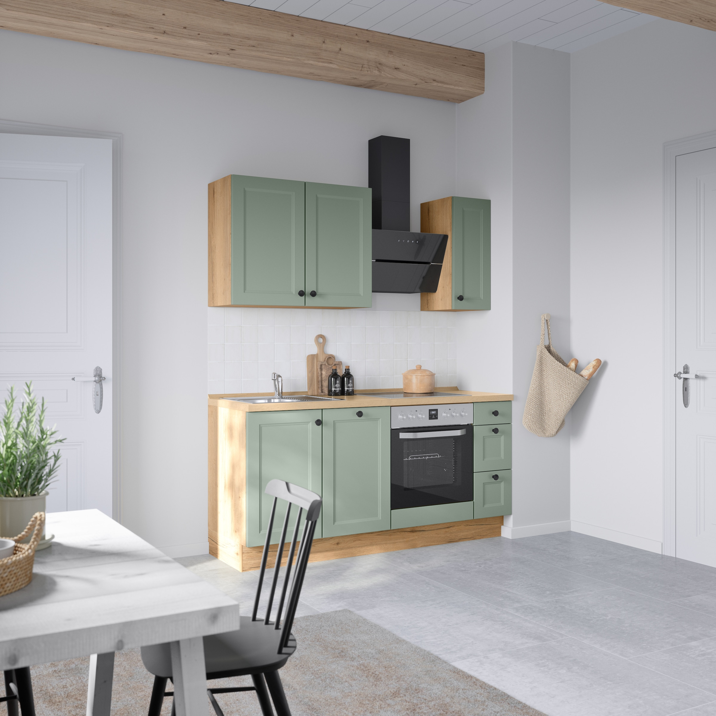 nobilia® Küchenzeile »"Cascada II"«, vormontiert, Ausrichtung wählbar, Breite 180 cm, wahlw. mit E-Geräten