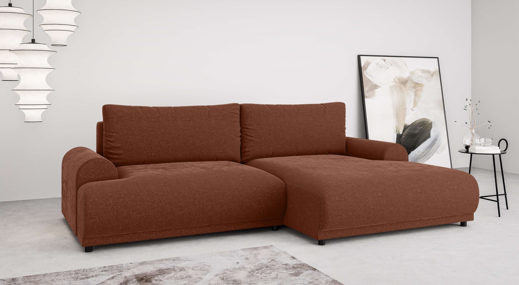 INOSIGN Ecksofa »Marsby, mit Bettfunktion und Bettkasten, Maße: B/H/T 242/6 günstig online kaufen
