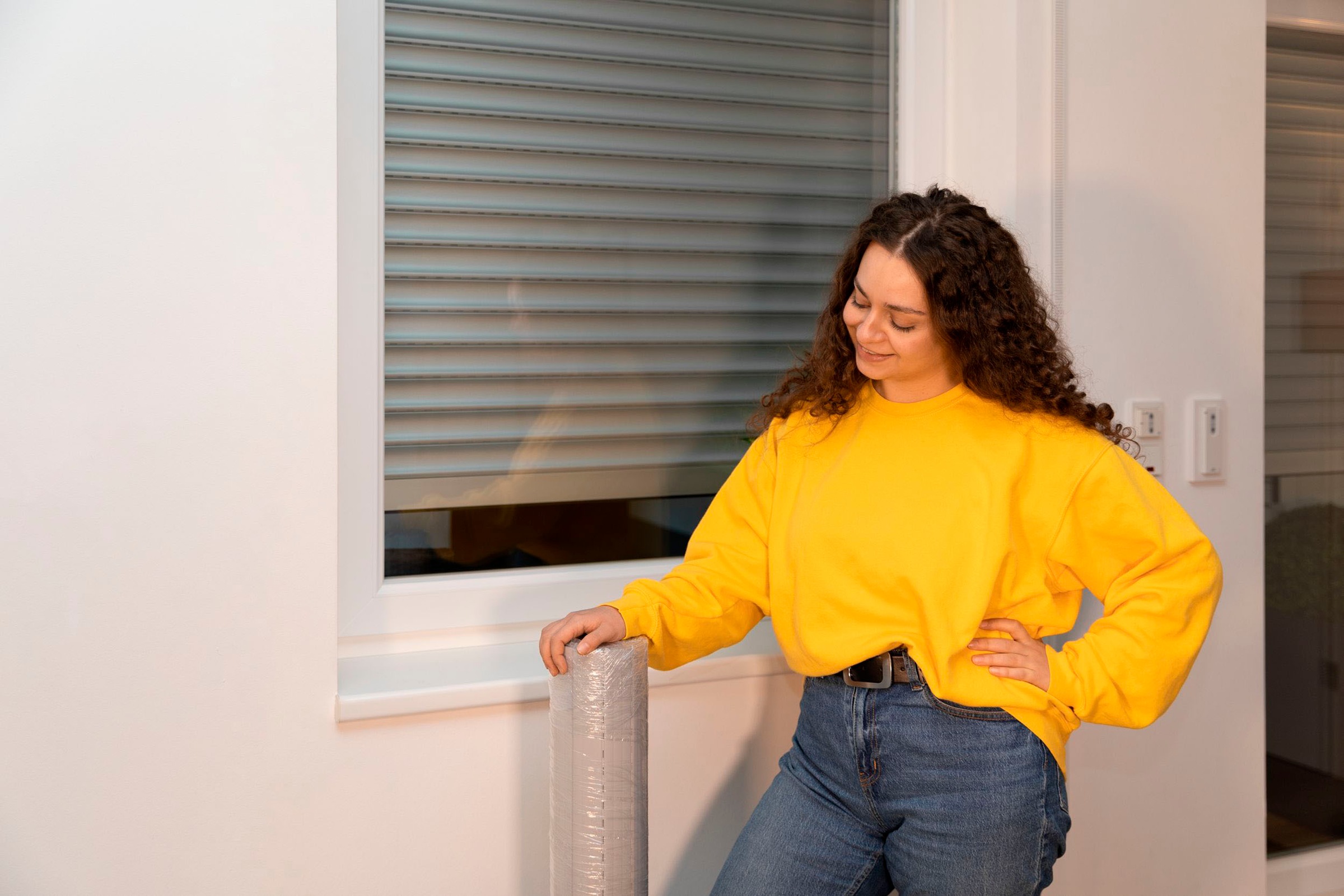 SCHELLENBERG Rollladenpanzer »Set für Fenster, Mini System für 40 mm Stahlrohrwelle«, (Set), PVC Jalousie, in verschiedenen Größen erhältlich, grau