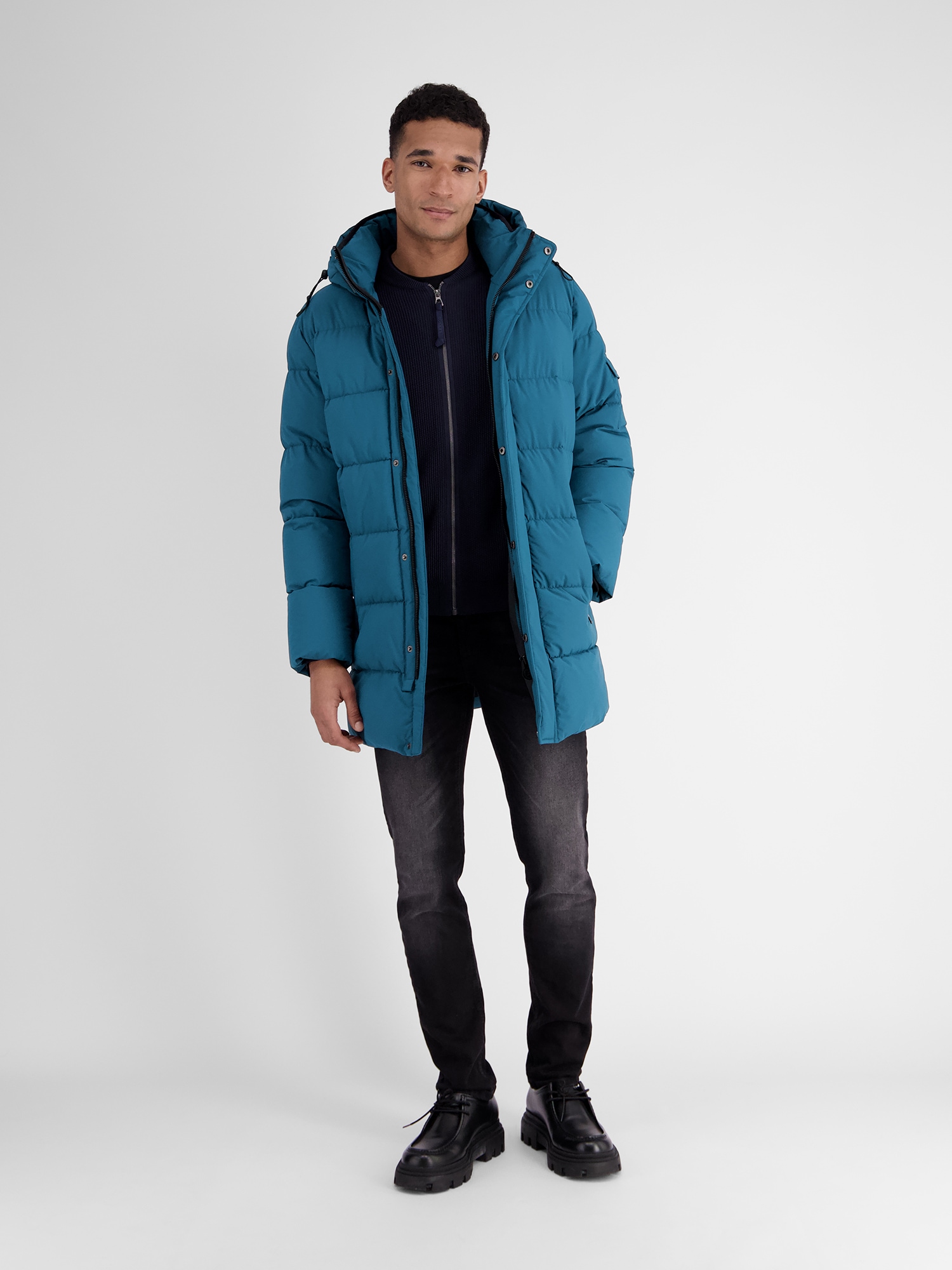 LERROS Steppjacke »LERROS Warm gefütterte Steppjacke mit abnehmbarer Kapuze«, mit Kapuze, Wasser- und windabweisend, atmungsaktiv