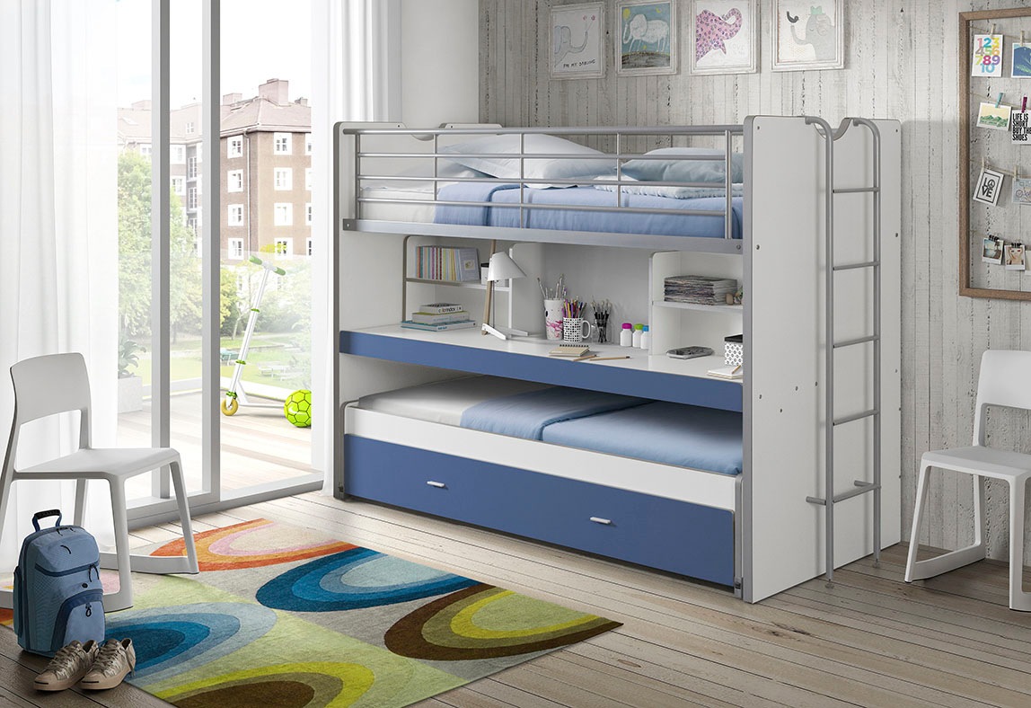 Vipack Hochbett »Bonny, Mit 3 Schlafgelegenheiten, Super Praktisch Im Kinderzimmer« B/H/T Ca. 222x161x102cm, Dekor Oberfläche, In Verschieden