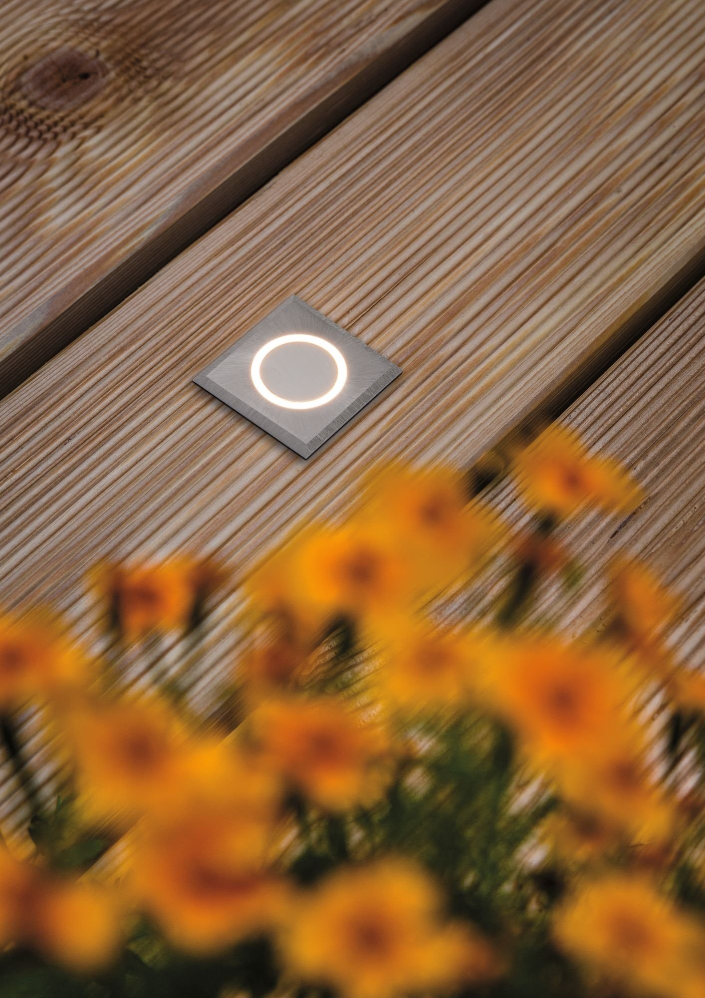 Paulmann LED Einbauleuchte »House eckig 50x50mm 3000K 2W 20lm 230V Edelstahl gebürstet, Kunststoff«, 1 flammig, Bodeneinbauleuchte Warmweiß IP67