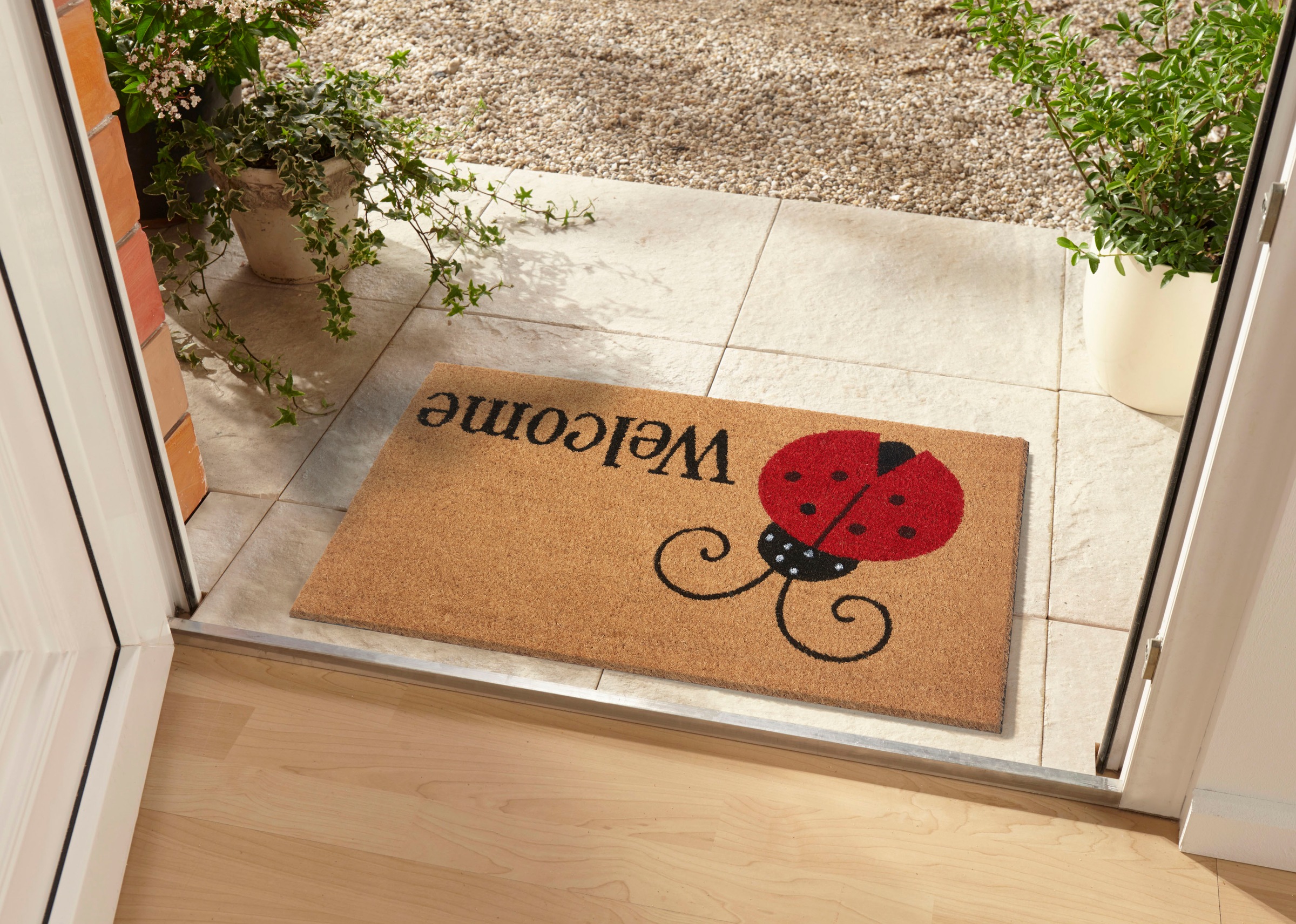 HANSE Home Fußmatte »Lady Beetle«, rechteckig, 15 mm Höhe, Kokos, Schmutzfa günstig online kaufen