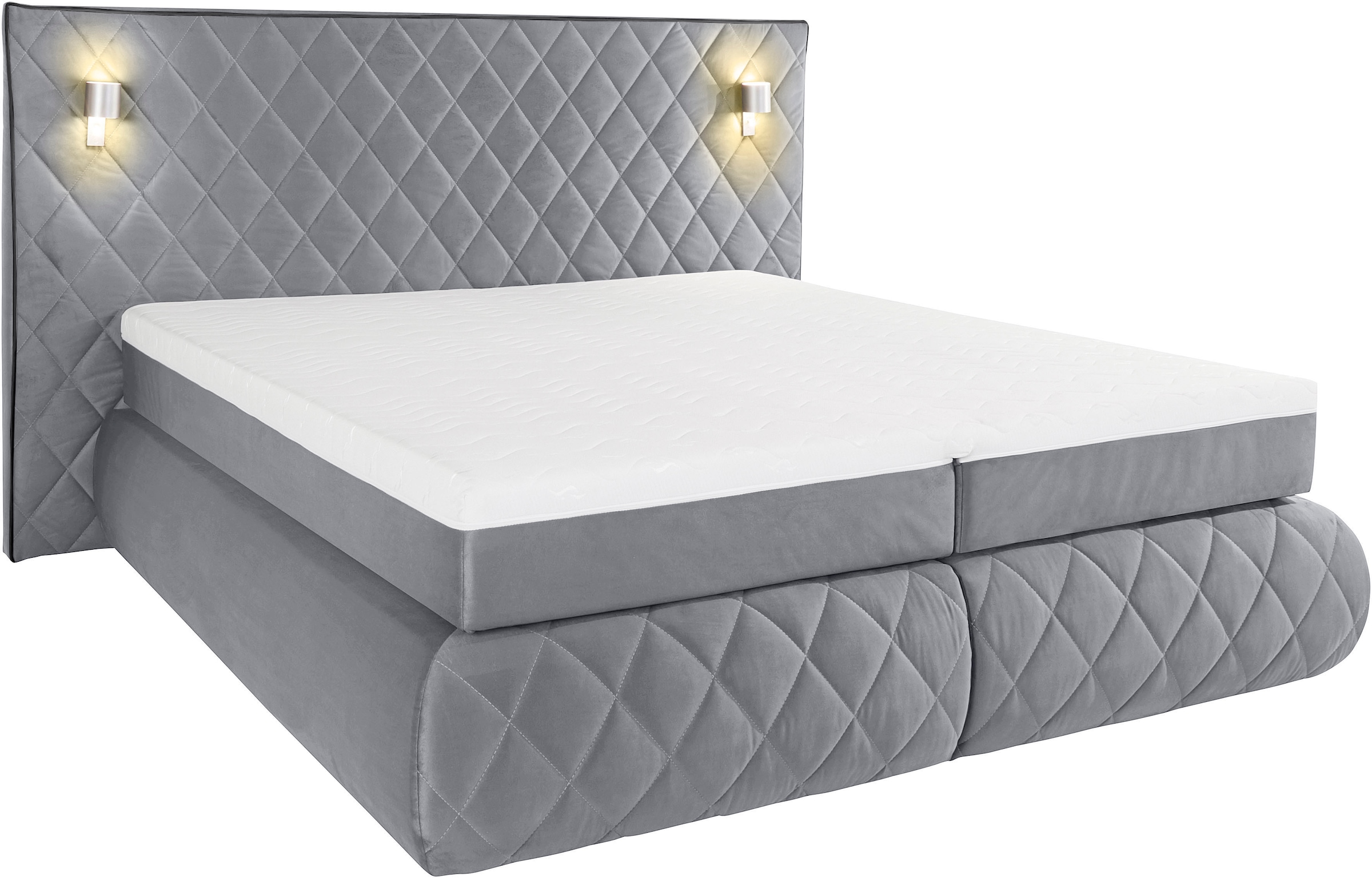 Places of Style Boxspringbett Alaric, wahlweise mit und ohne LED-Beleuchtun günstig online kaufen