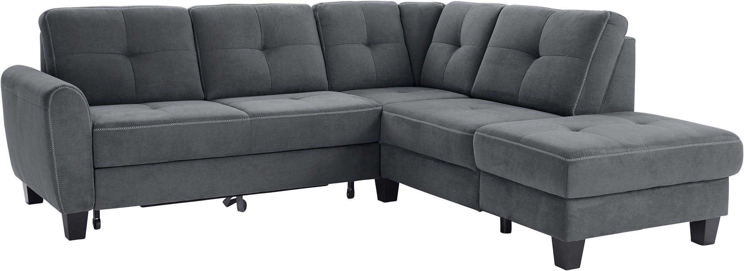 sit&more Ecksofa »Varese L-Form«, mit Federkern, wahlweise mit Bettfunktion und Stauraum