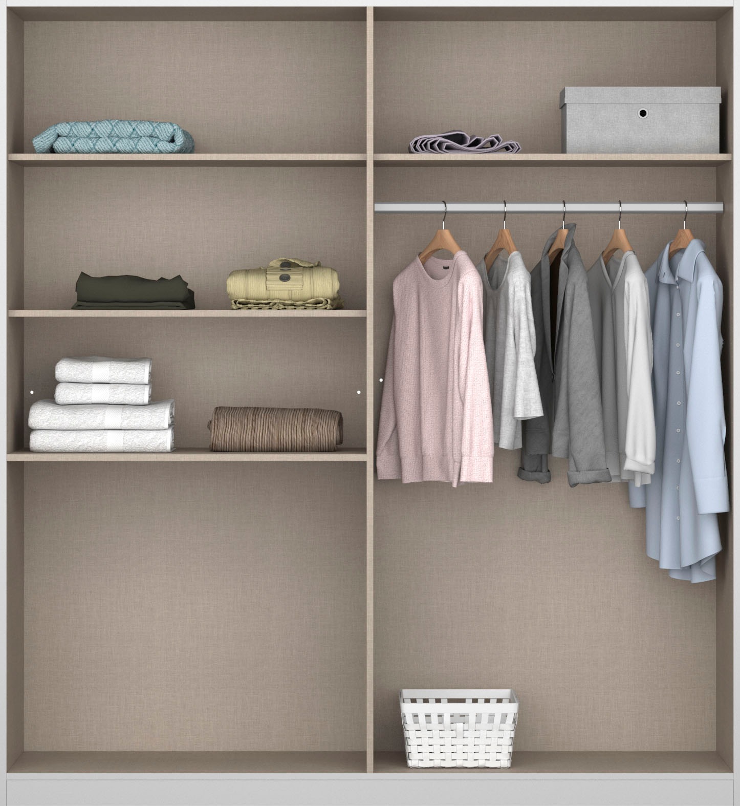 rauch Drehtürenschrank »Kleiderschrank Schrank Garderobe Garderobenschrank Topseller HOMBURG«, mit Spiegel, oberer Schubkasten mit Einteilung MADE IN GERMANY