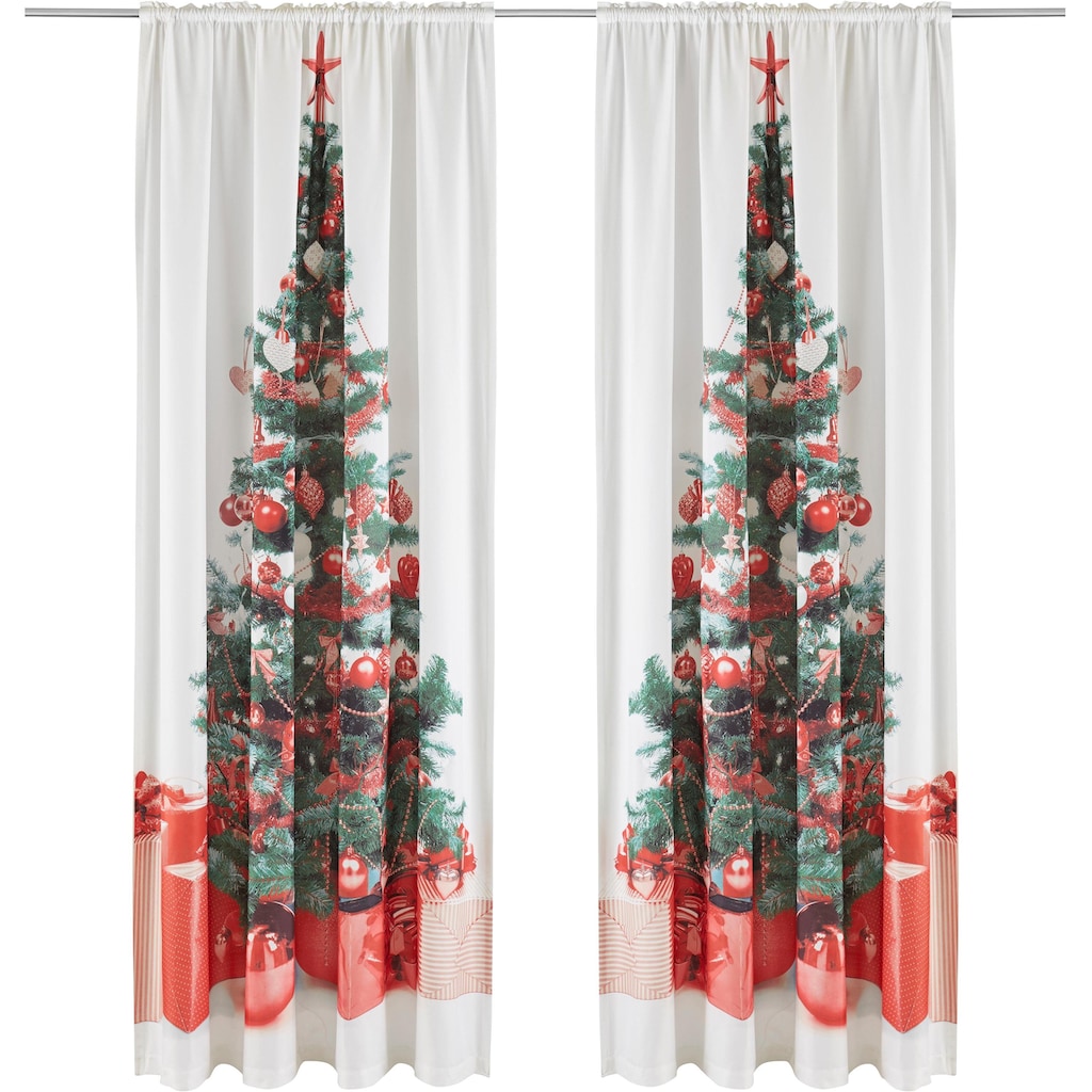 my home Vorhang »Xmas Tree«, (1 St.), Weihnachtlich mit Weihnachtsdeko HxB: 230x140