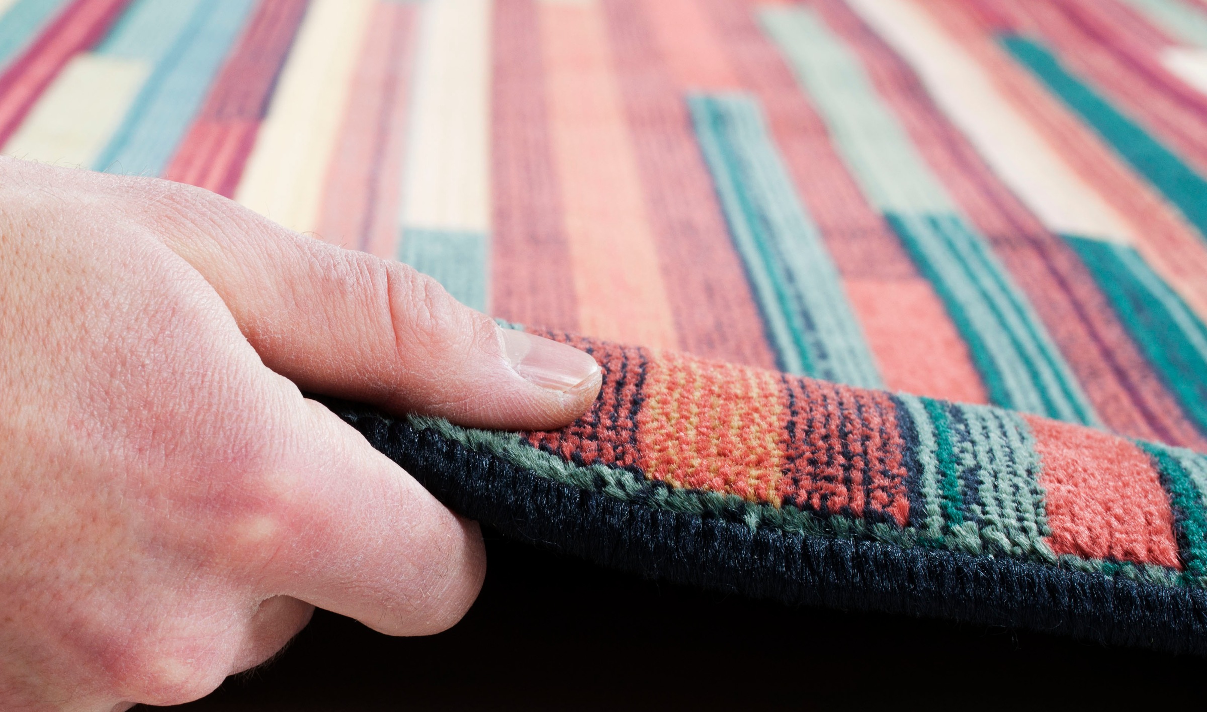 THEKO Teppich »Gabiro 1728« rechteckig 10 mm Höhe Kurzflor, modernes Design, gestreift, Wohnzimmer