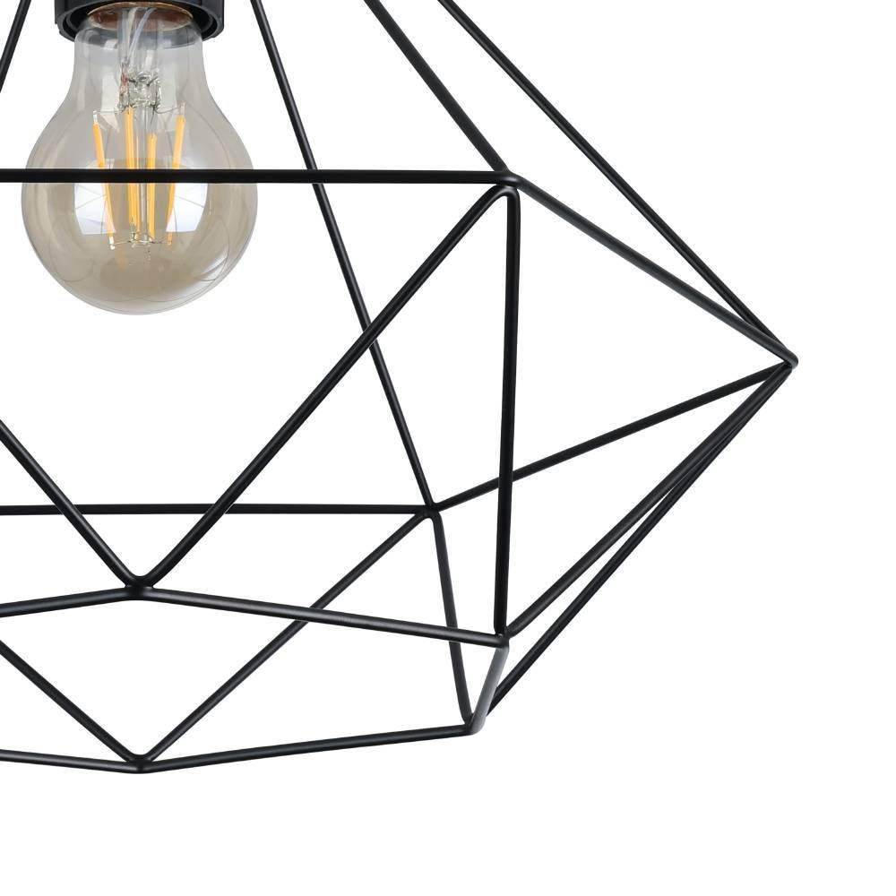 EGLO Deckenleuchte »TARBES Deckenlampe, Vintage, Retro, Stahl, schwarz E27«, 1 flammig, Leuchtmittel E27 | ohne Leuchtmittel, Wohnzimmerlampe, Esszimmer, Flur, Drahtgeflecht, 1flammig, 32,5x27,5cm