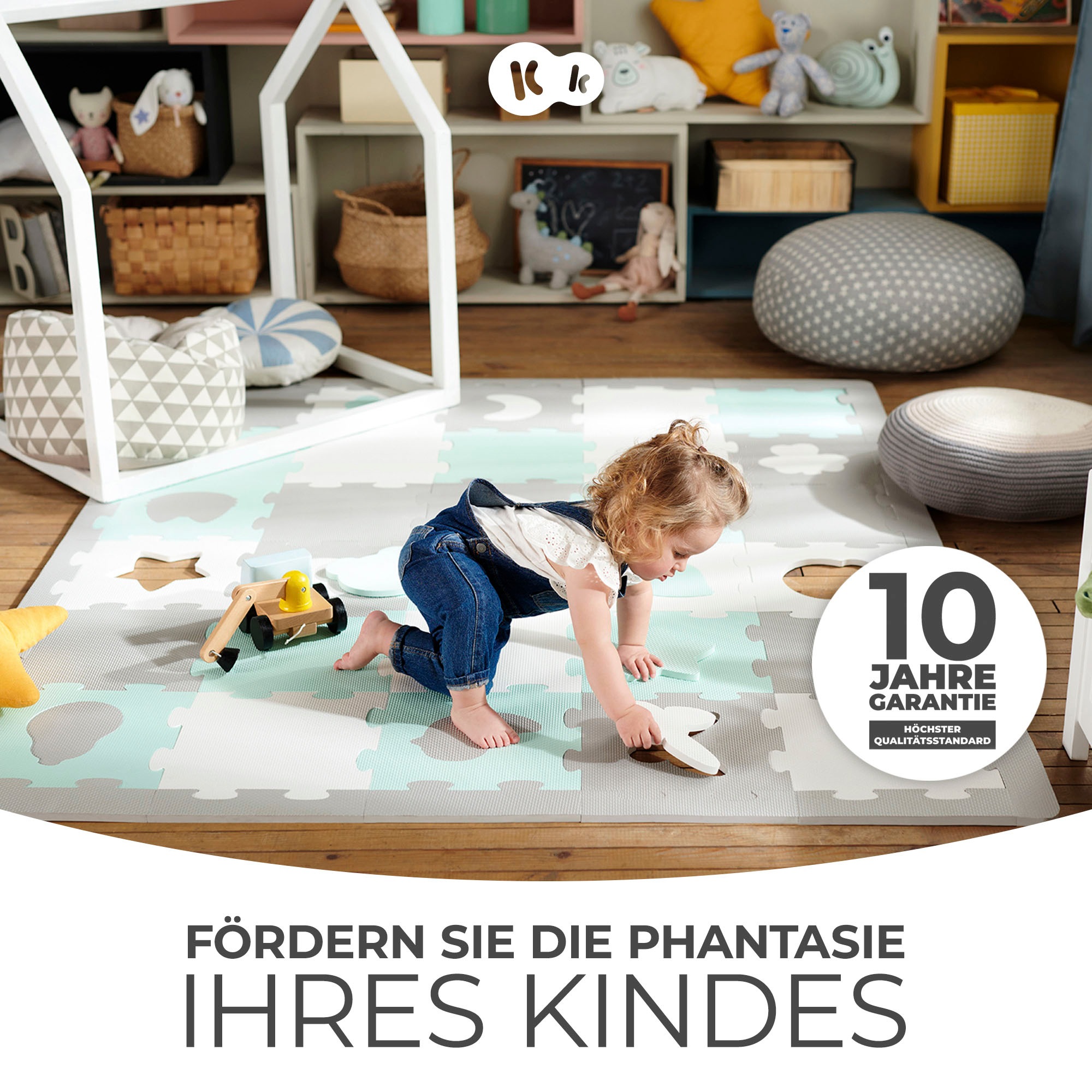 Kinderkraft Spielmatte »Schaumstoff-Puzzlematte LUNO SHAPES«