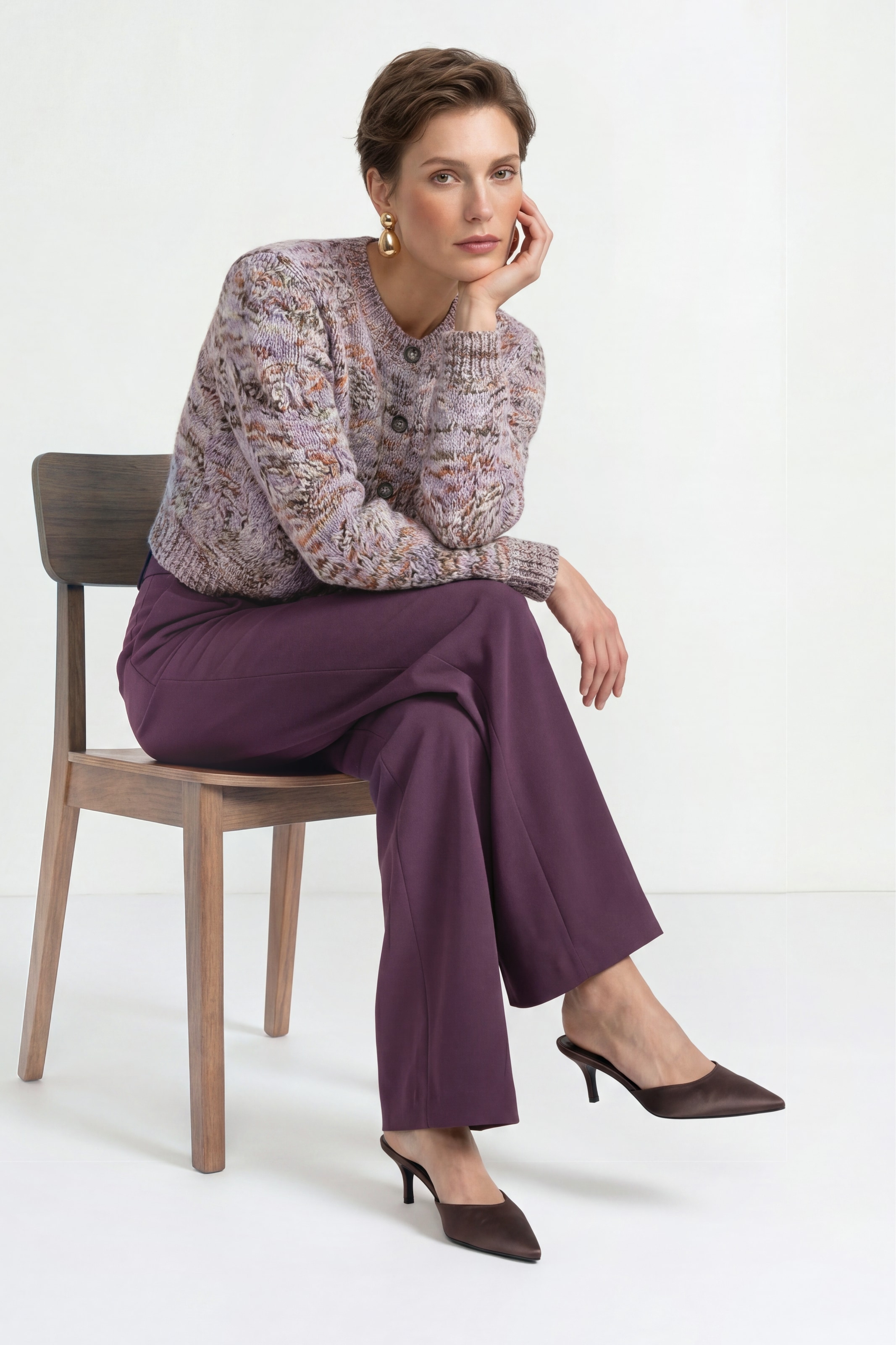 RICHROYAL Bundfaltenhose  mit Bügelfalten, Wide Leg
