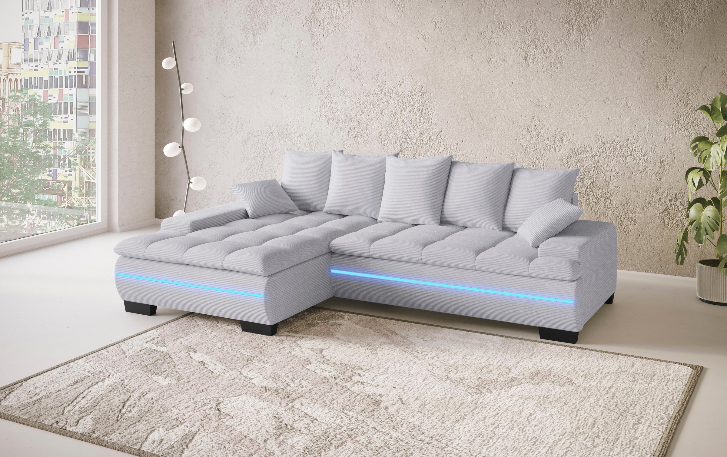 Mr. Couch Ecksofa »Haiti II, L-Form«, RGB-LED Beleuchtung, wahlweise mit Ka günstig online kaufen