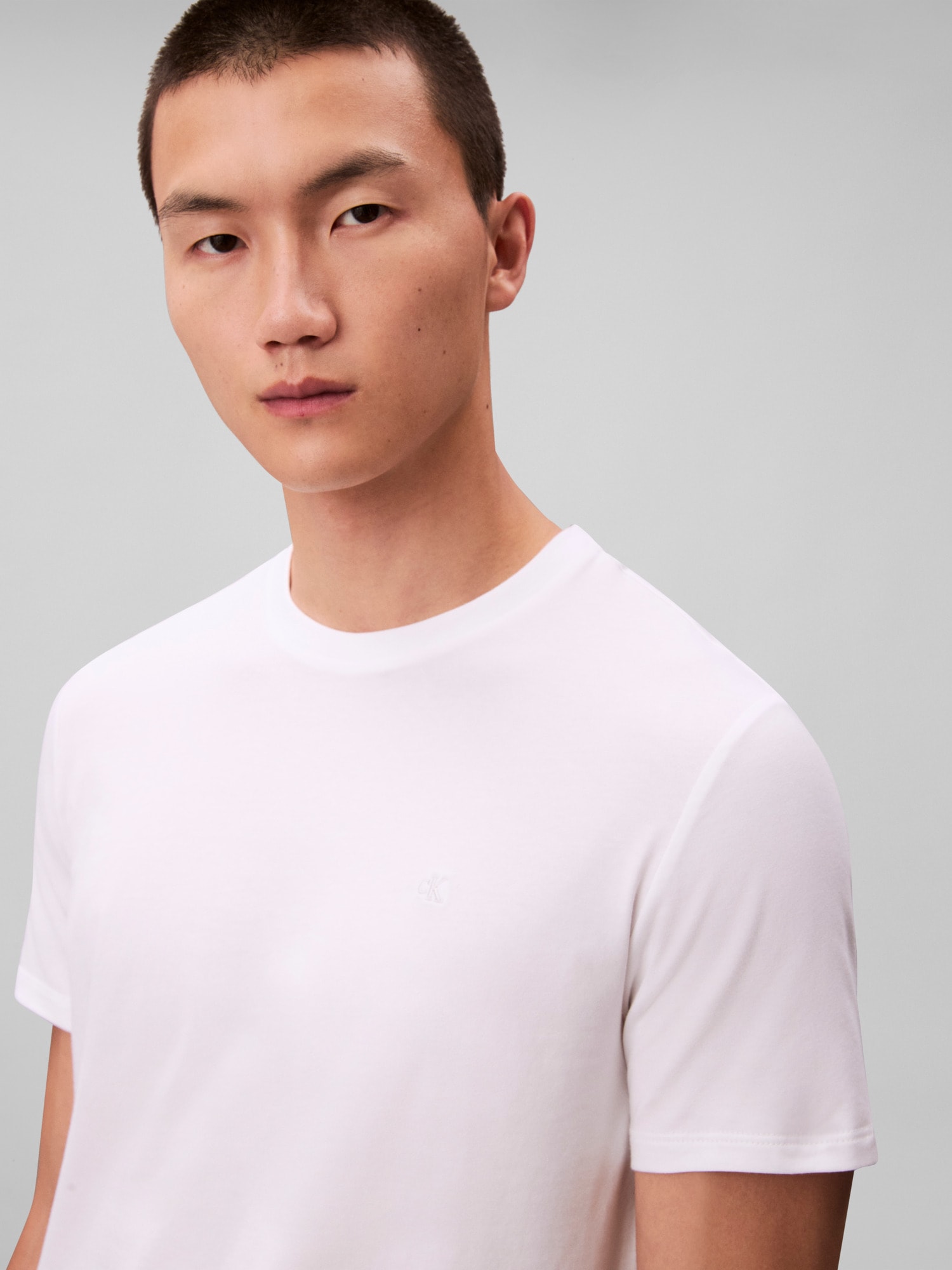 Calvin Klein T-Shirt »2 Pack SS STRETCH COTTON SLIM TEE«, 2 Stk. Rundhalsausschnitt, slim fit
