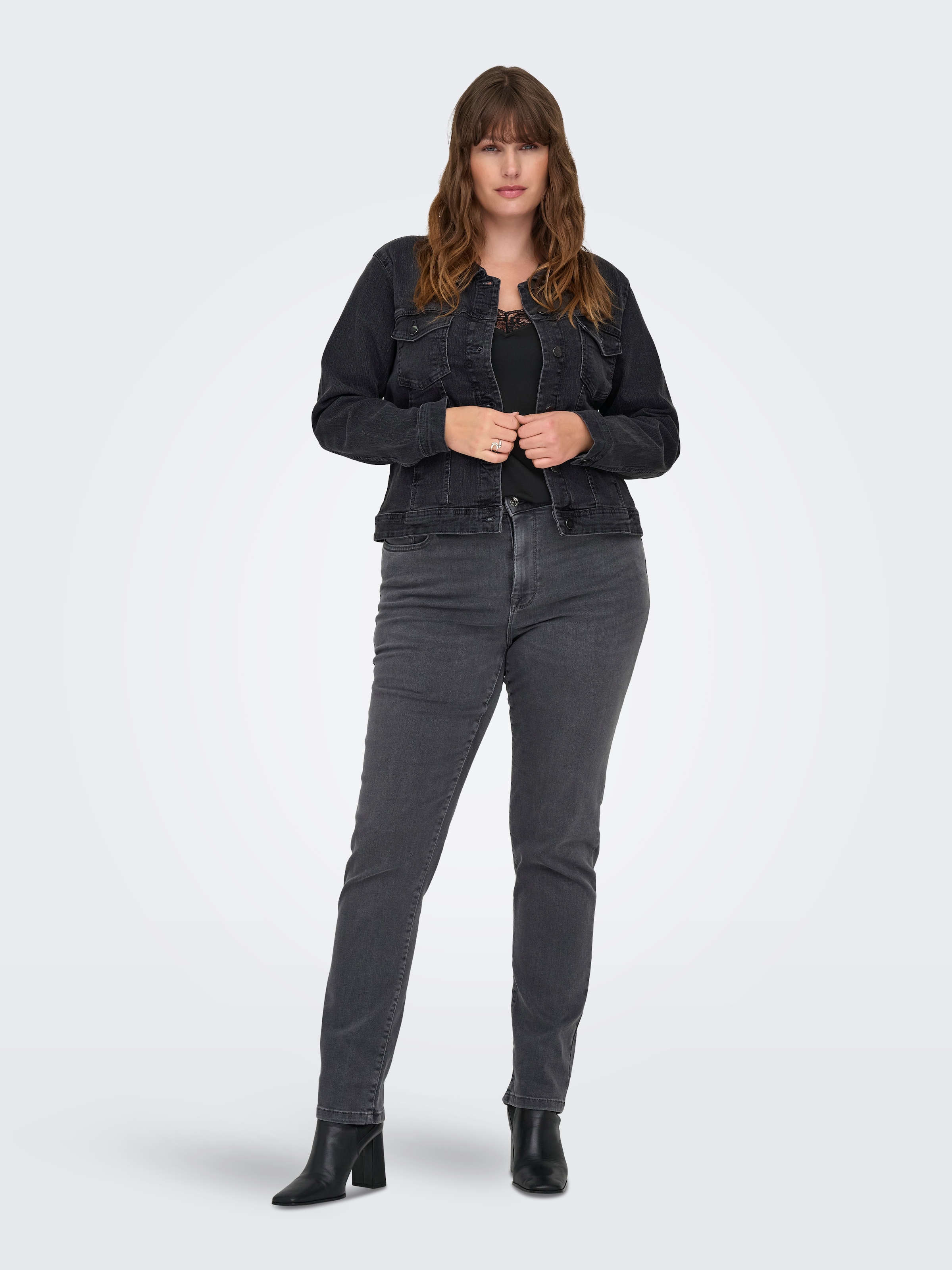 ONLY CARMAKOMA Jeansjacke »CARWESPA LS DGD JACKET DNM«