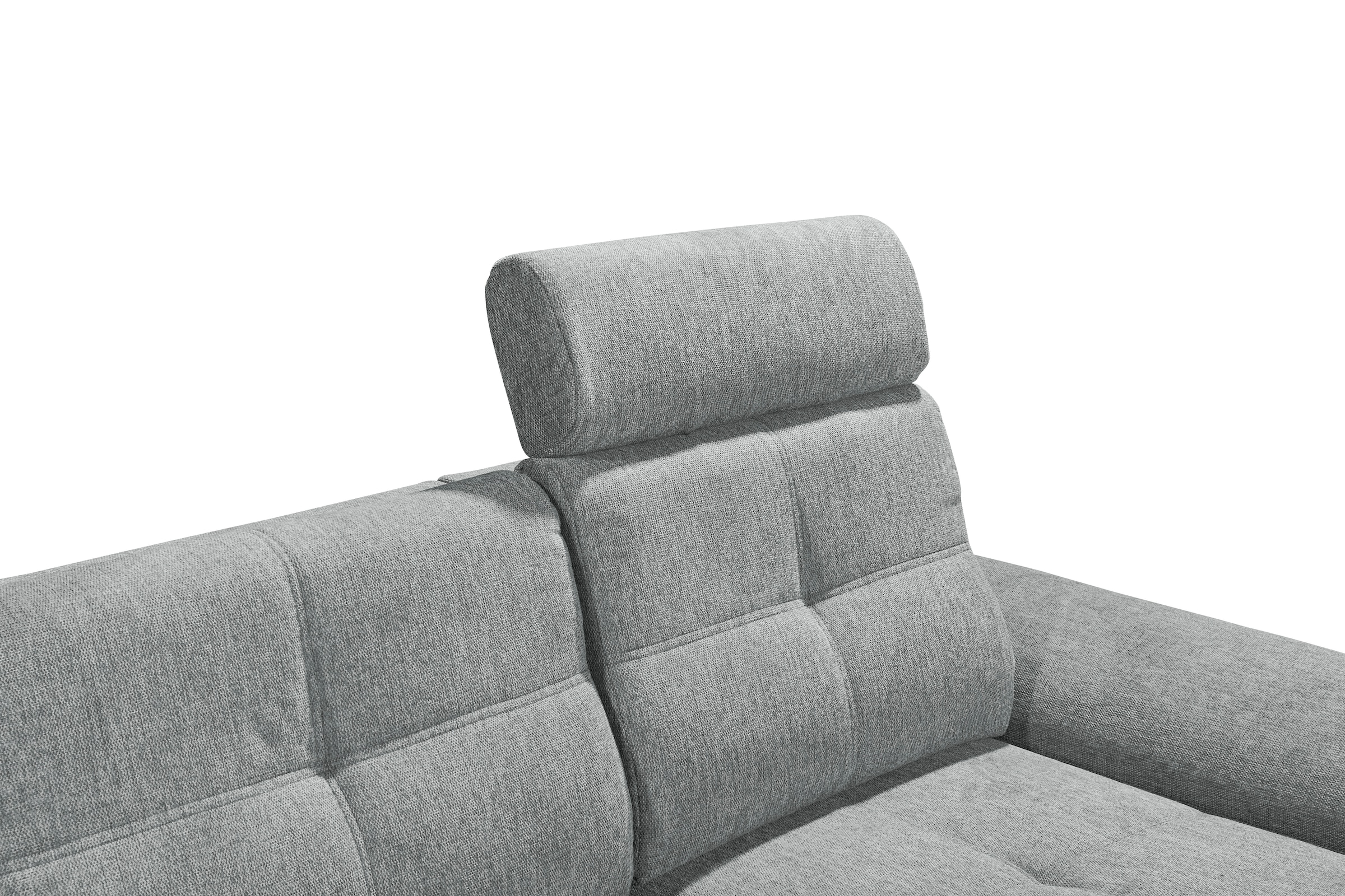 ED EXCITING DESIGN Ecksofa »Altona L-Form« mit Bettfunktion, Bettkasten, Armteilverstellung & Kopfstützen