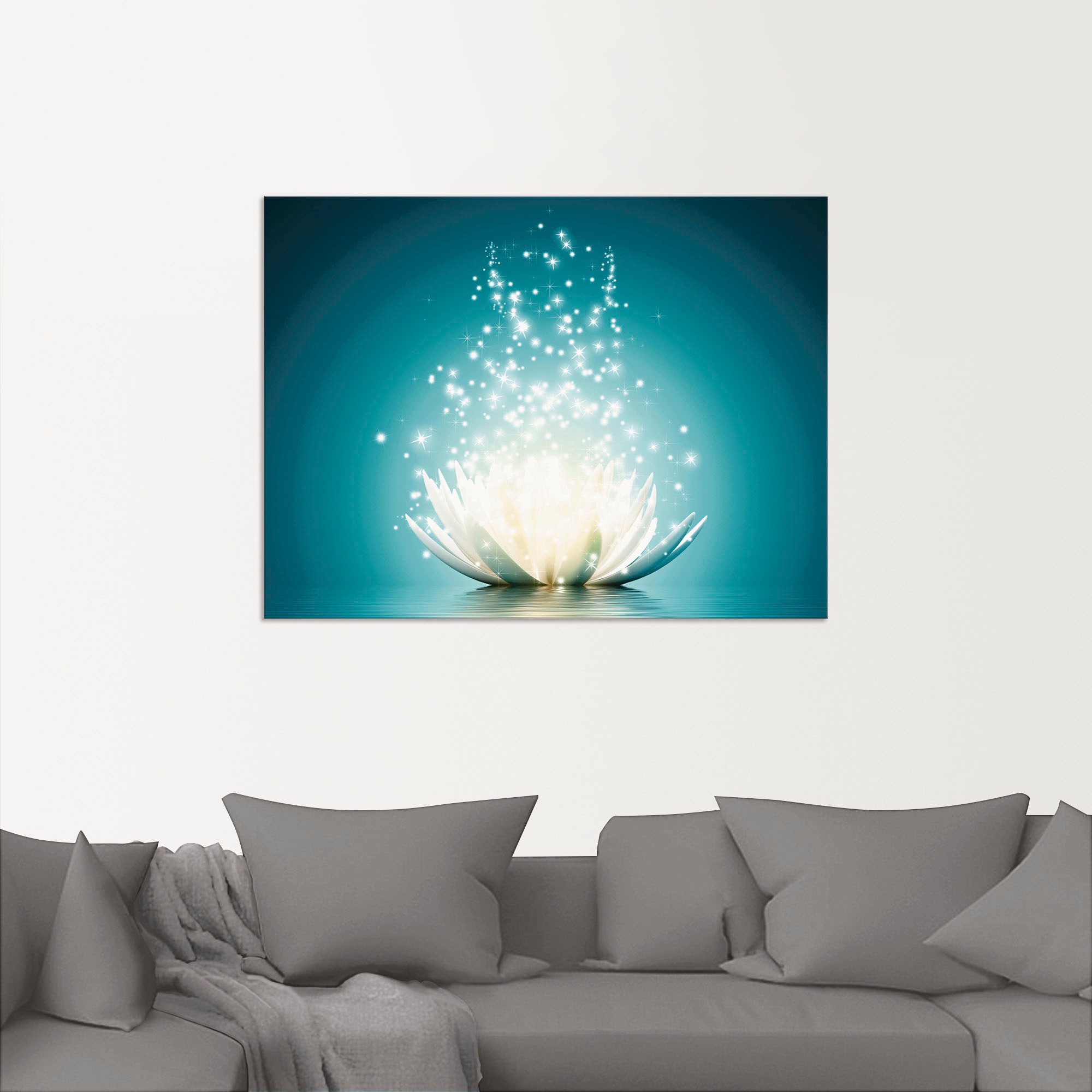 Artland Wandbild »Magie der Lotus-Blume«, Blumen, (1 St.), als Alubild, Outdoorbild, Leinwandbild, Poster, Wandaufkleber