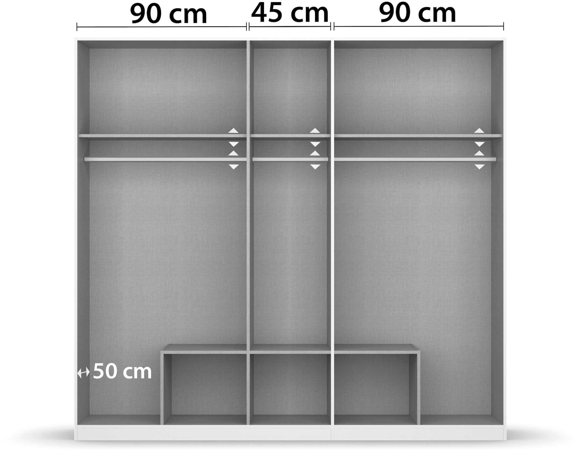 rauch Kleiderschrank »Schrank Garderobe Wäscheschrank GAMMA in 3 Breiten«, viel Stauraum mit 6 Schubladen, mit Spiegel TOPSELLER MADE IN GERMANY