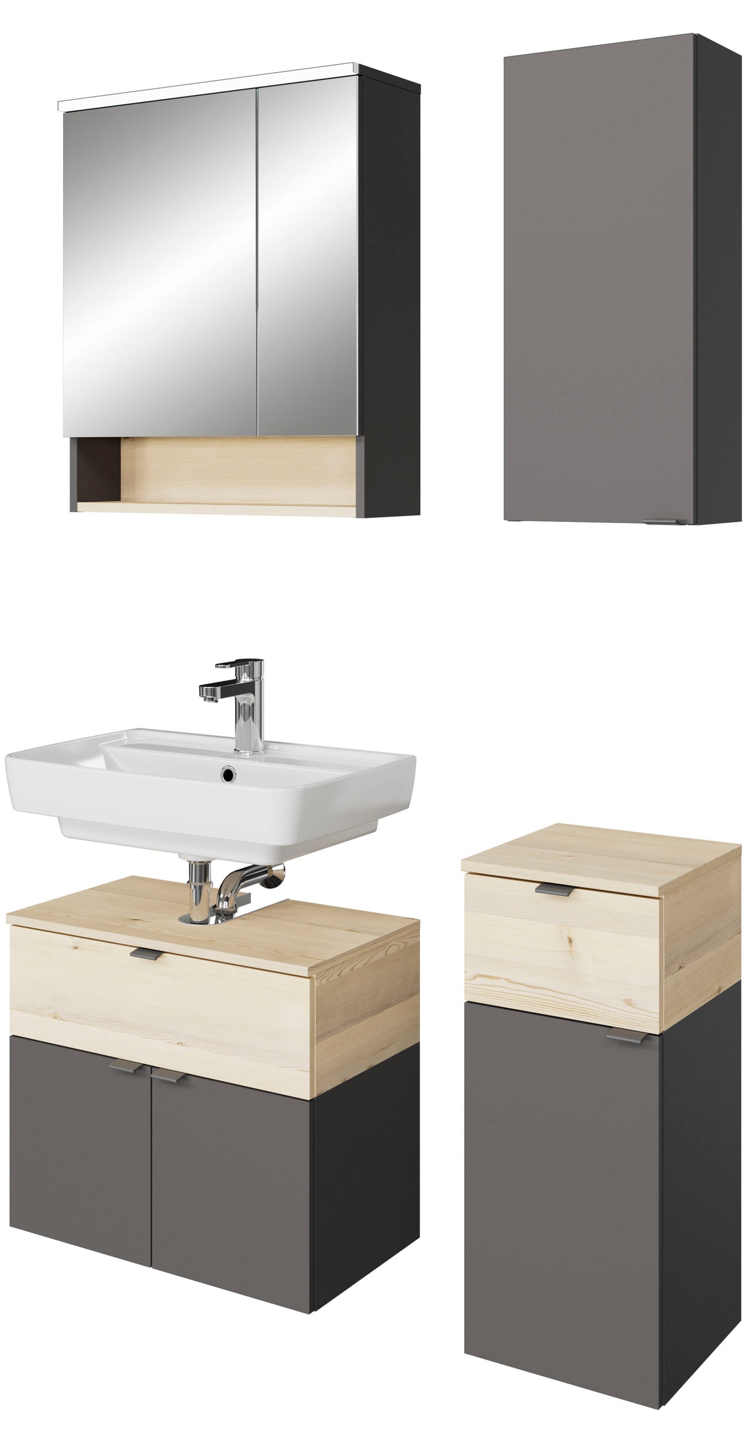 Saphir Badmöbel-Set »Quickset 394«, (Komplett-Set, 4 St.) günstig online kaufen