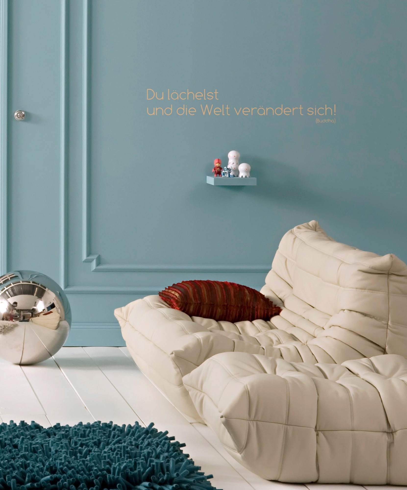 Komar Wandtattoo »Du lächelst... - Größe 14 x 70 cm«, (3 St.), selbstklebend, Wandsticker