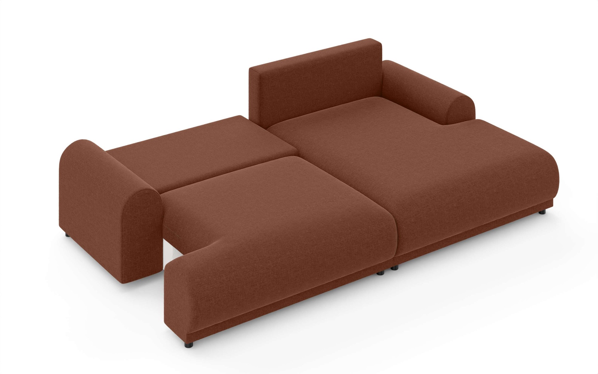 INOSIGN Ecksofa »Marsby, mit Bettfunktion und Bettkasten, Maße: B/H/T 242/65/145 cm«, L-Form mit Wellenunterfederung, Recamiere links oder rechts bestellbar