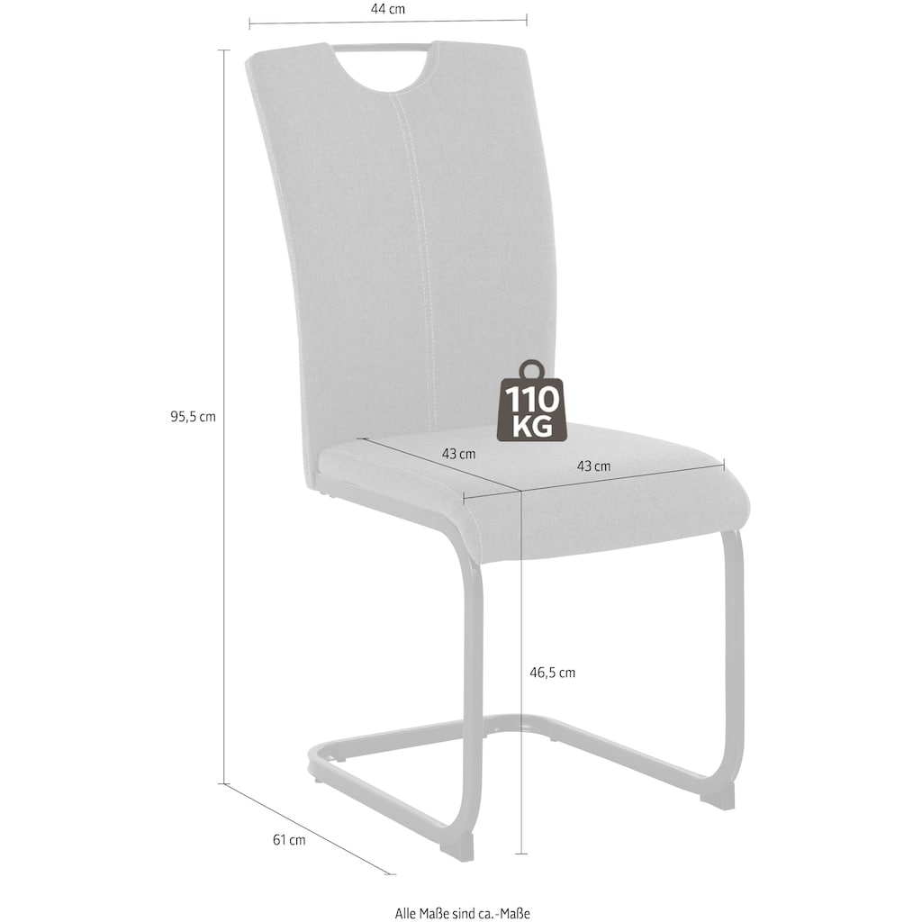 Homexperts Esszimmerstuhl »Viva«, (Set), 4 St., Webstoff