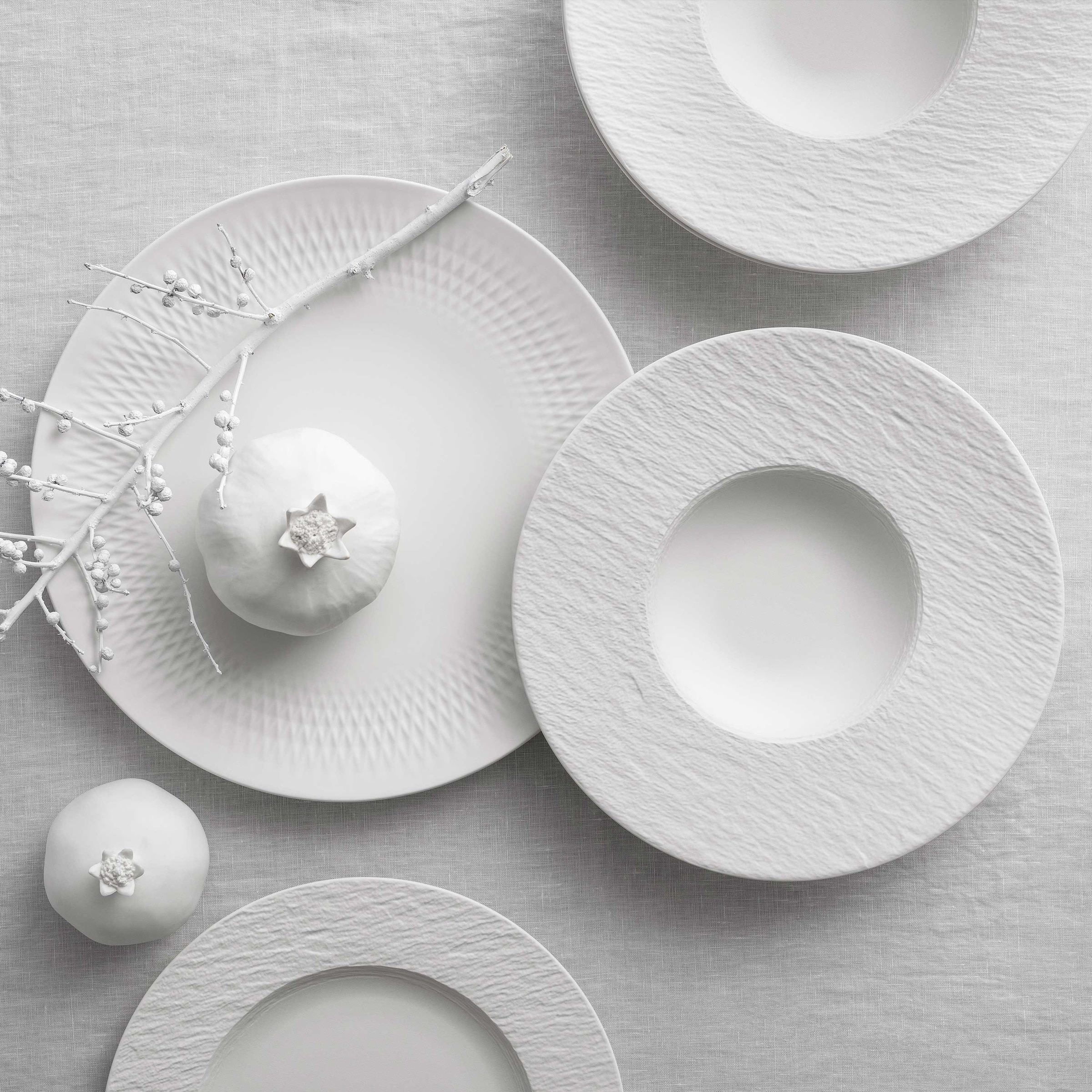 Villeroy & Boch Teller-Set »Manufacture Rock Tellerset« Premium Porzellan