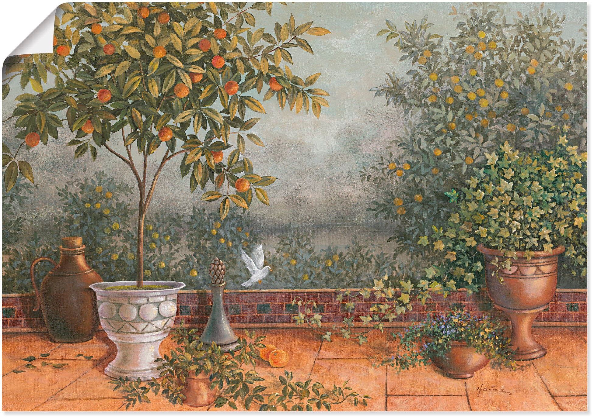 Artland Wandbild »Garten Leinwandbild, bestellen Wandaufkleber Rechnung I«, Garten, Alubild, in Poster als versch. Größen oder St.), (1 auf