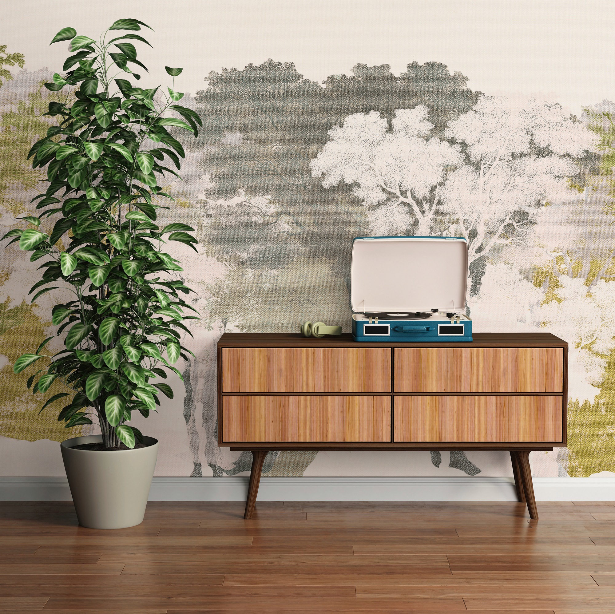 Architects Paper Fototapete »Atelier 47 Forest Blot 2«, Wald, Vlies, Wand, Schräge, Decke