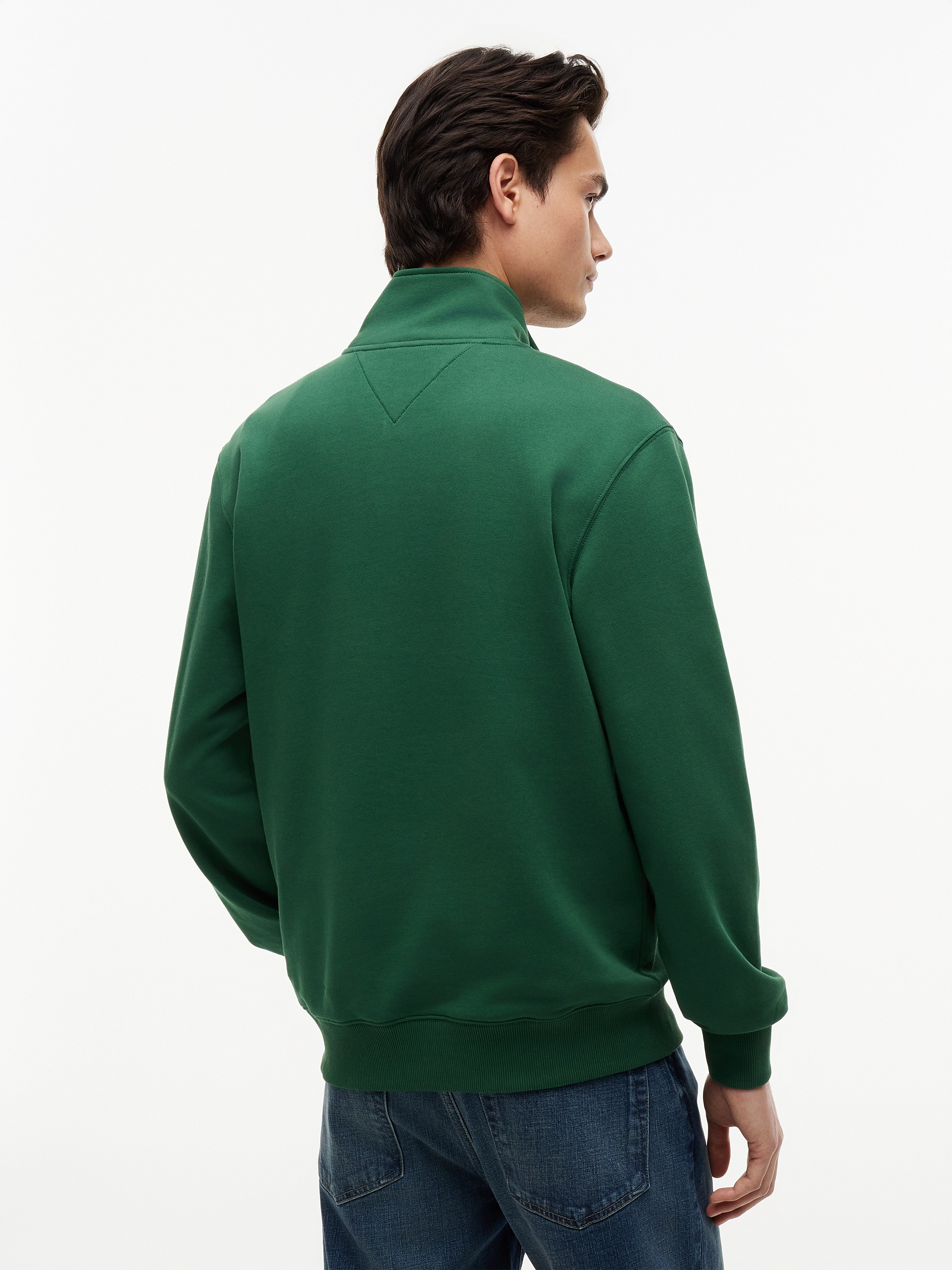 Tommy Hilfiger Sweatshirt »ESSENTIAL TERRY NEW 1/4 ZIP«, Quarter-Zip aus Terry mit Flag
