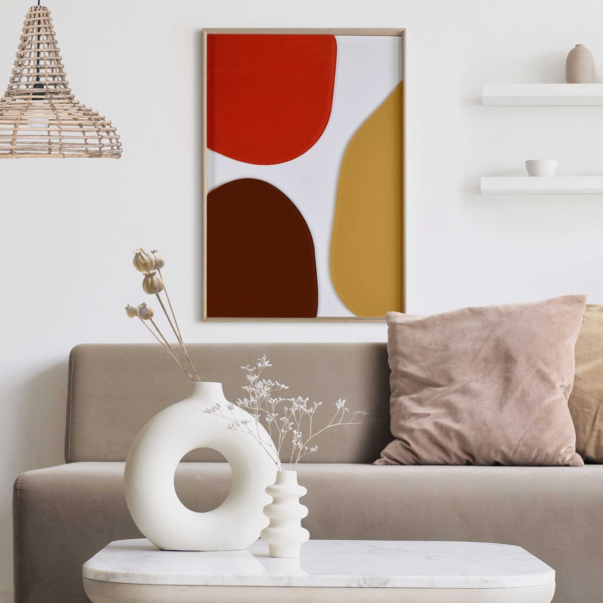 Reinders! Wandbild »Connected - terra teints« Wohnzimmer - Abstrakte Formen günstig online kaufen